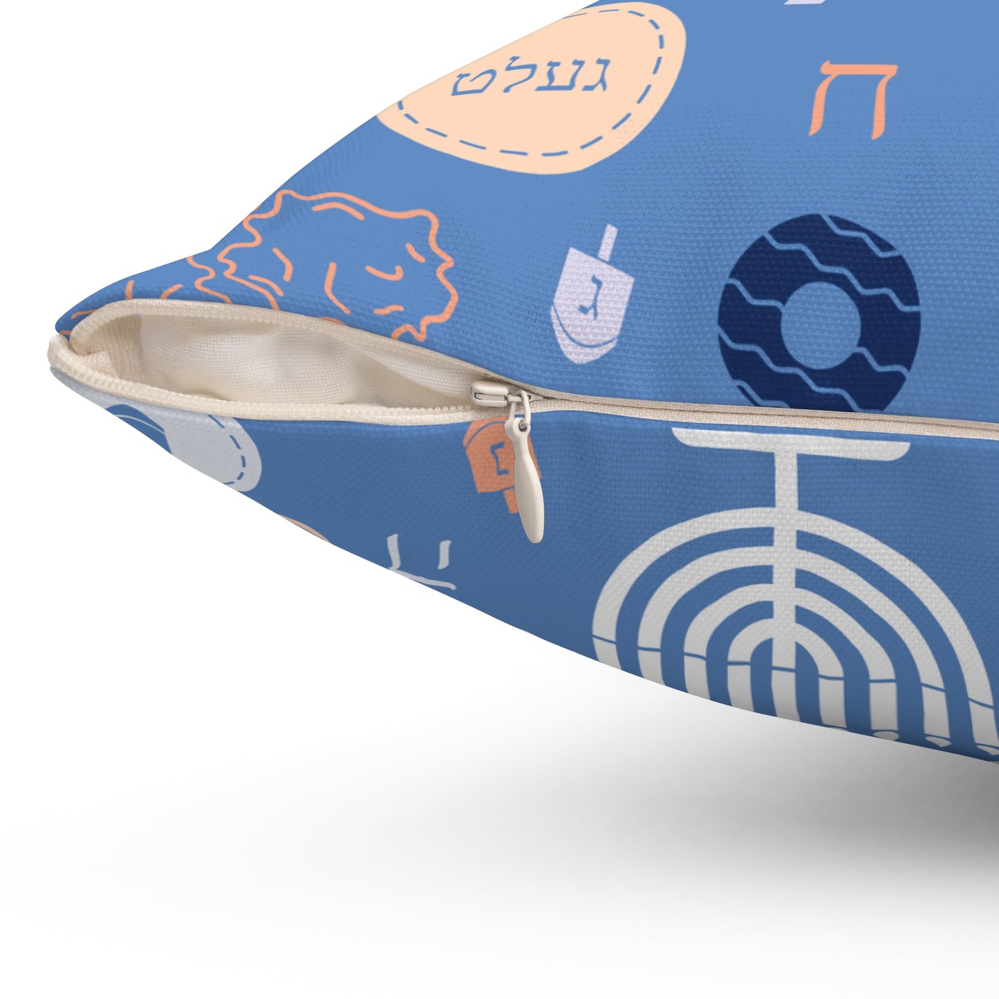 Blue Chanukah 5785 Spun Polyester Square Pillow