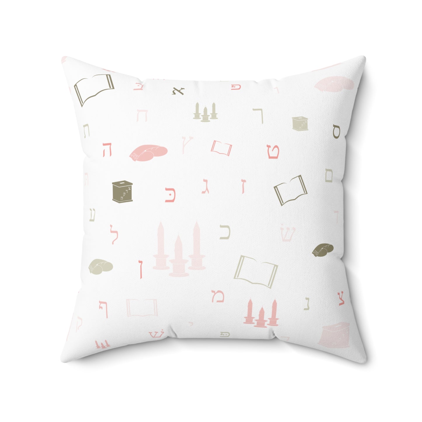 Mitzvah Girl Aleph Beis - Faux Suede Square Pillow