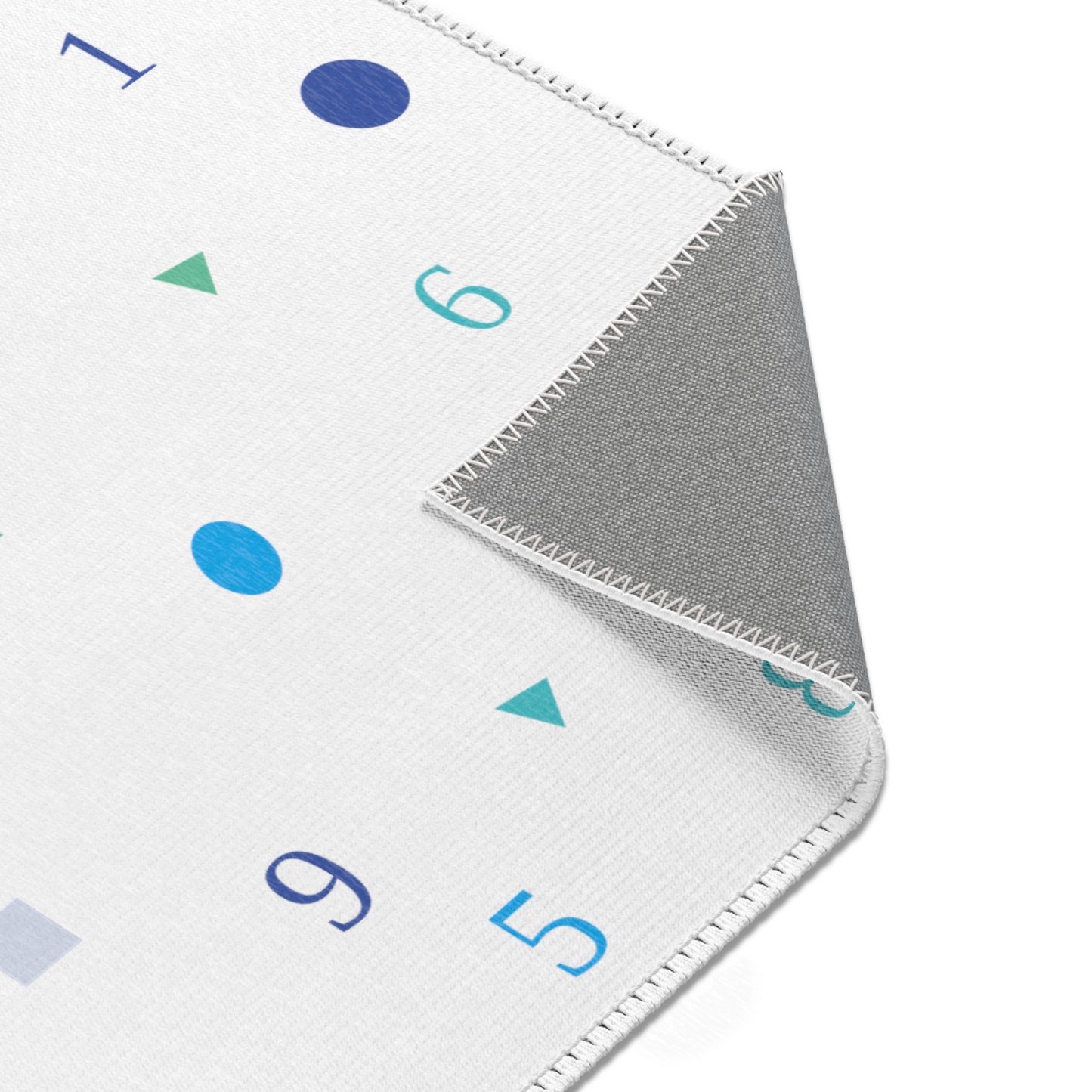 Light Blue Shapes Area Rugs