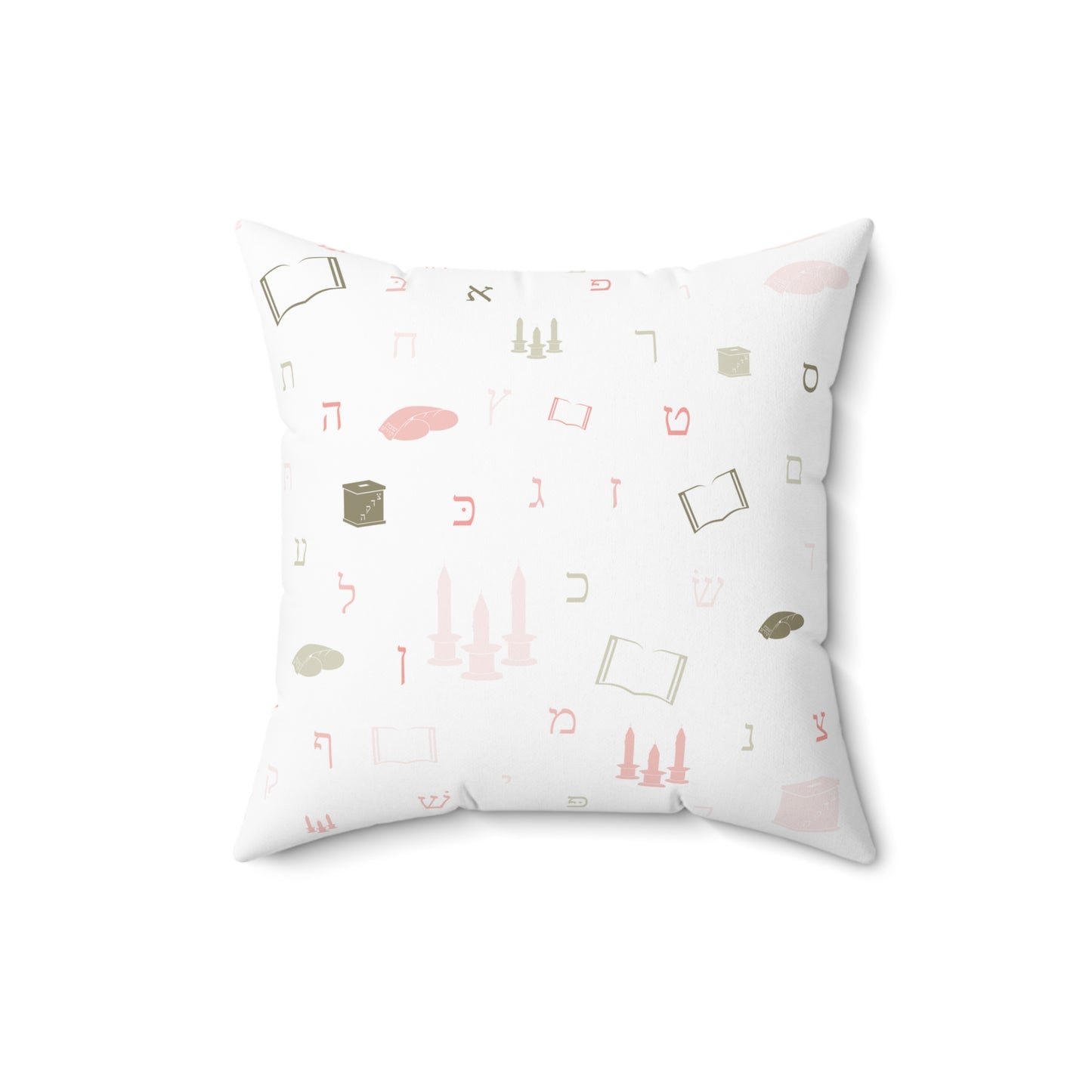 Mitzvah Girl Aleph Beis - Faux Suede Square Pillow