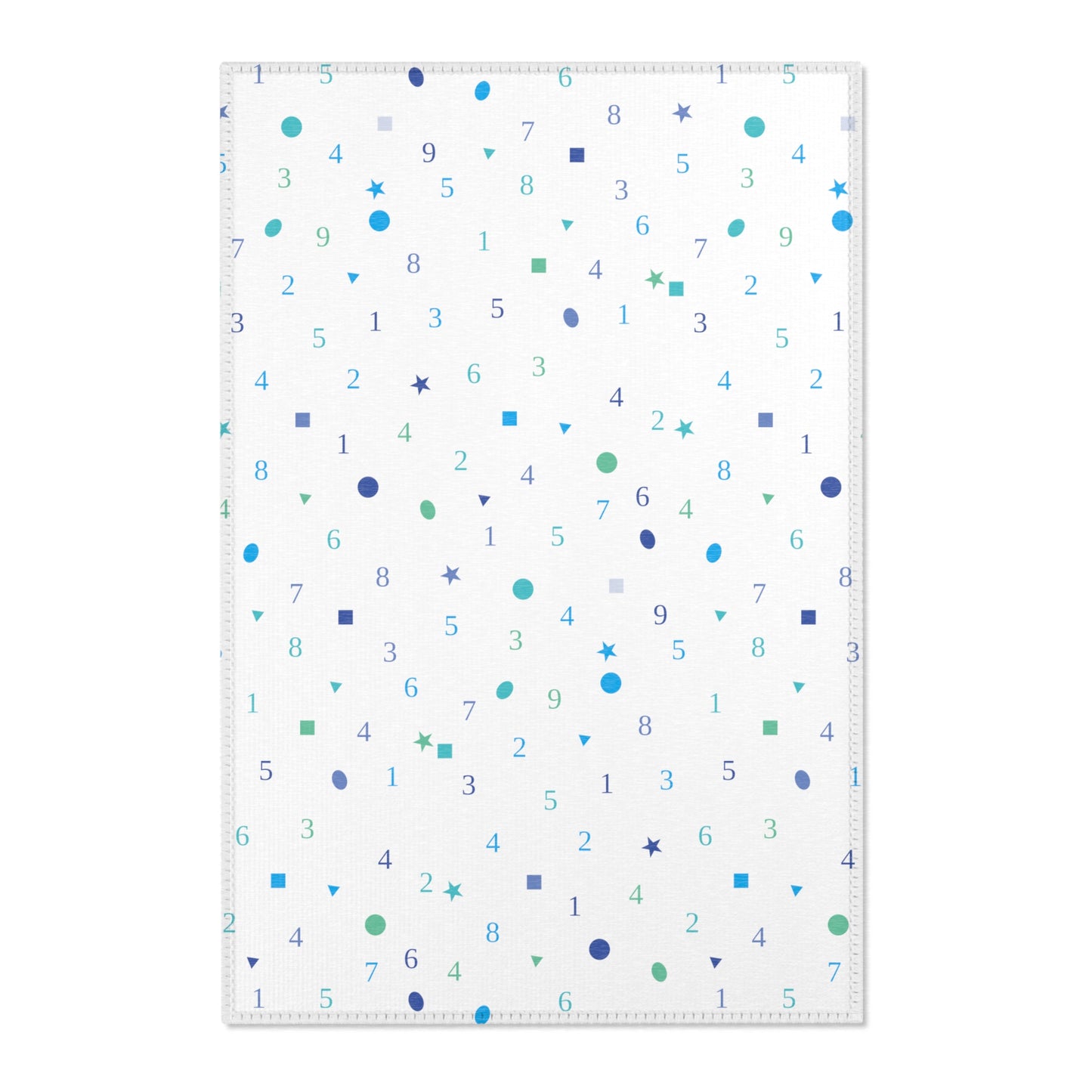 Light Blue Shapes Area Rugs