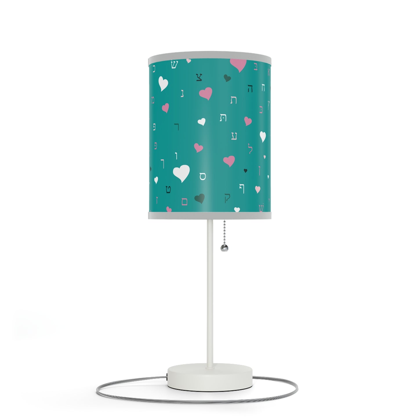 Green Heart Aleph Beis - Lamp on a Stand, US|CA plug