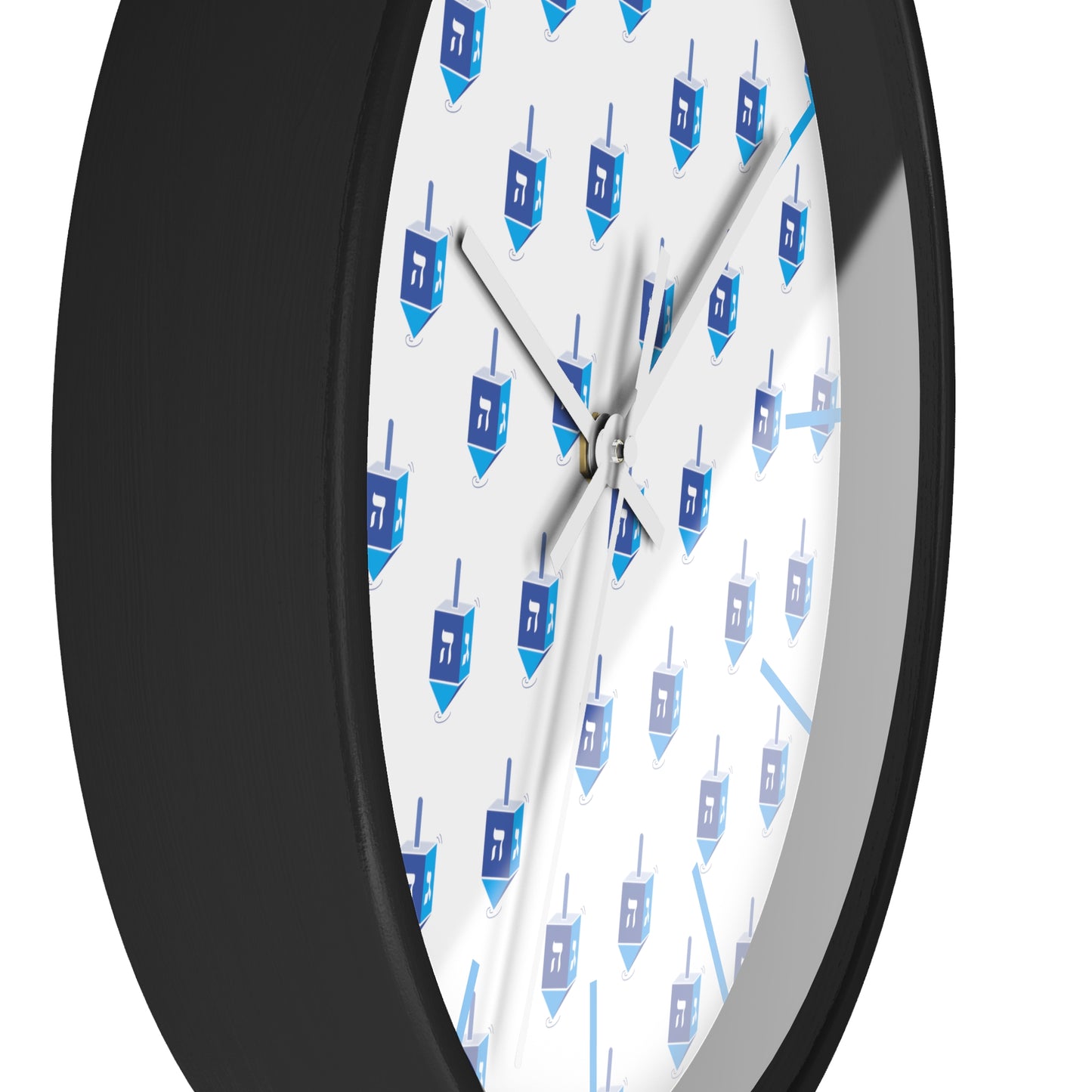Chanukah Blue Dreidel Wall Clock