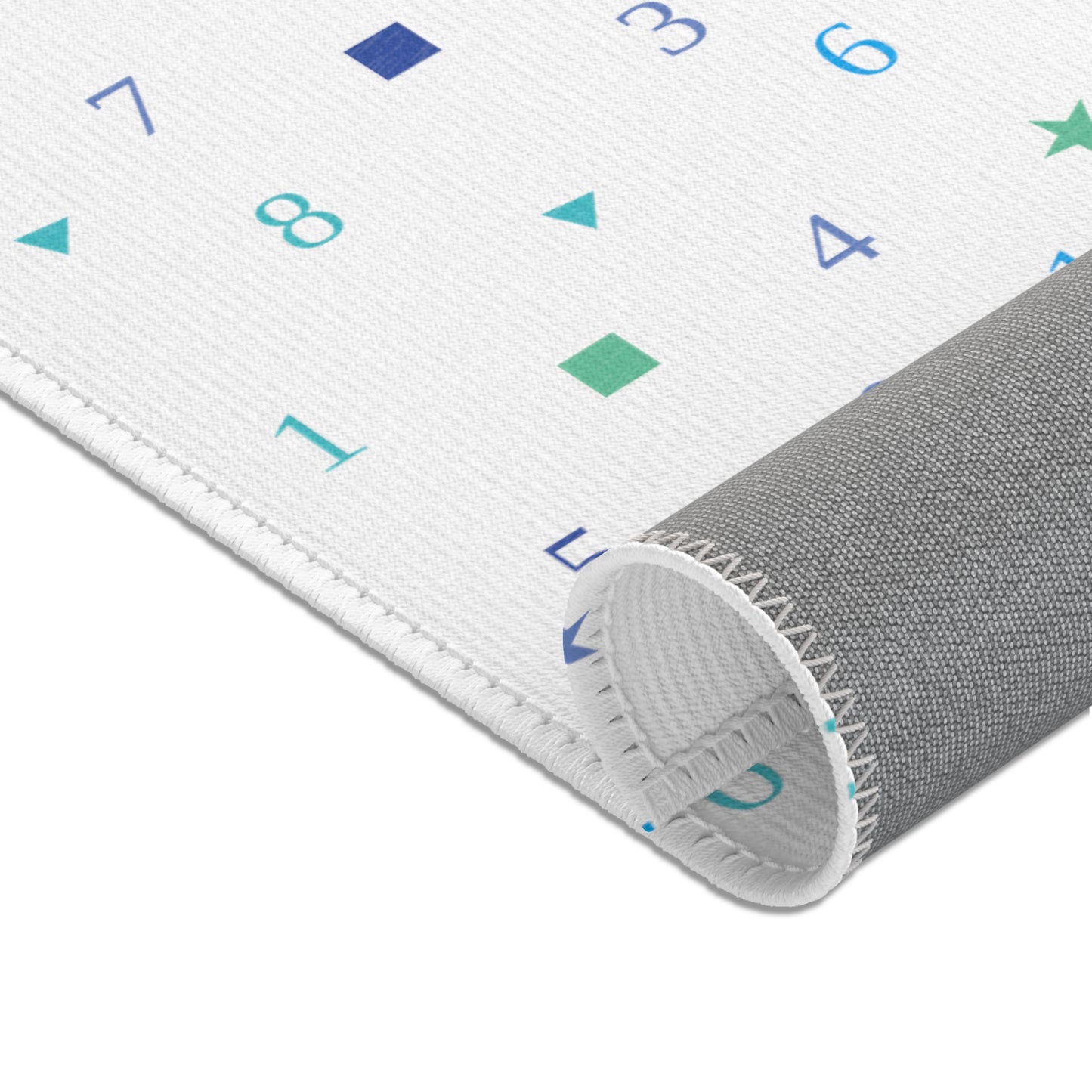 Light Blue Shapes Area Rugs