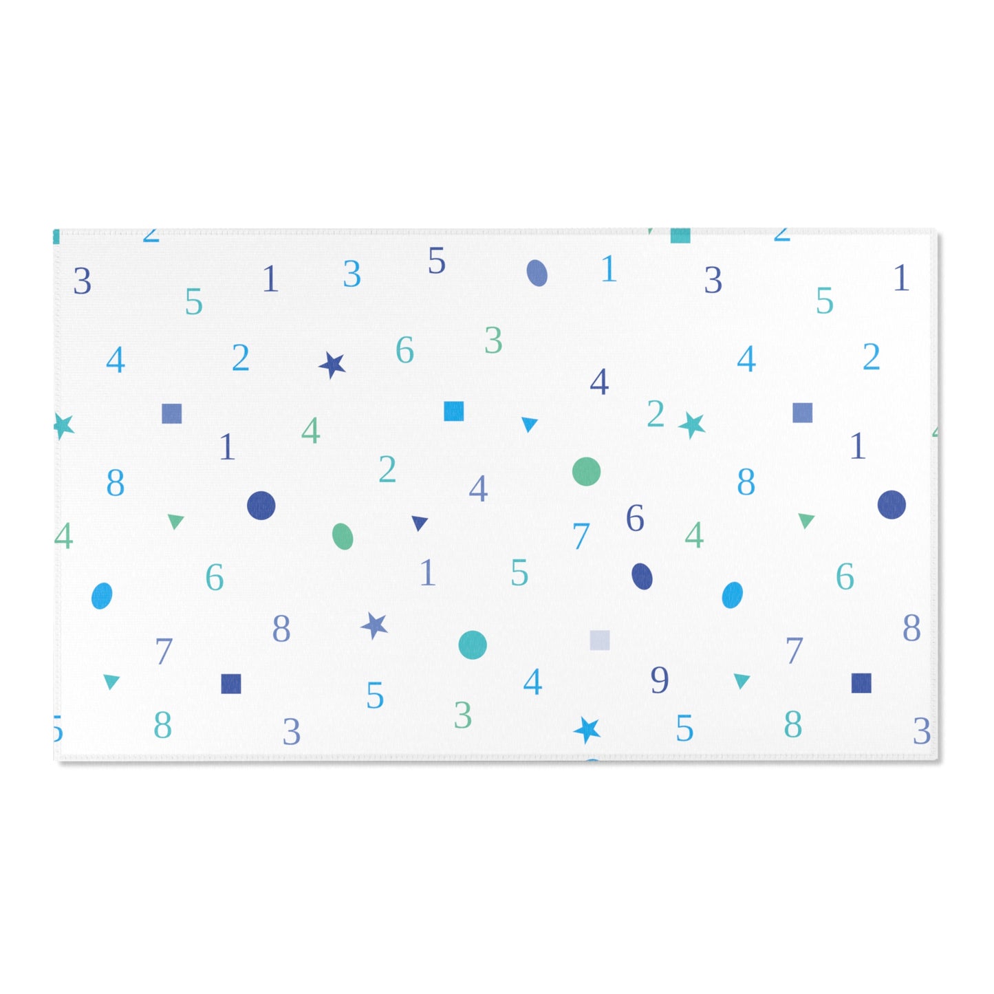 Light Blue Shapes Area Rugs