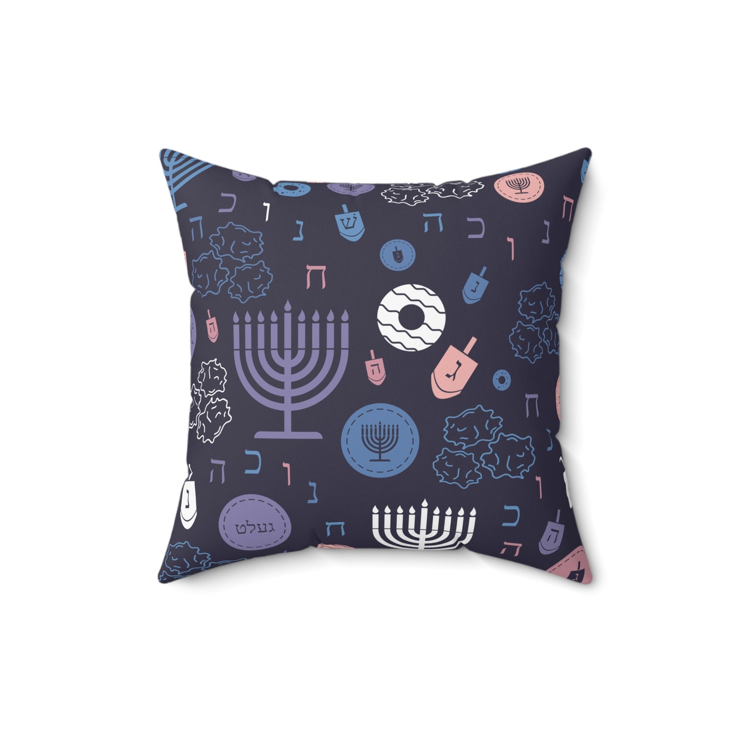 Warm Sunset Chanukah 5785 Spun Polyester Square Pillow