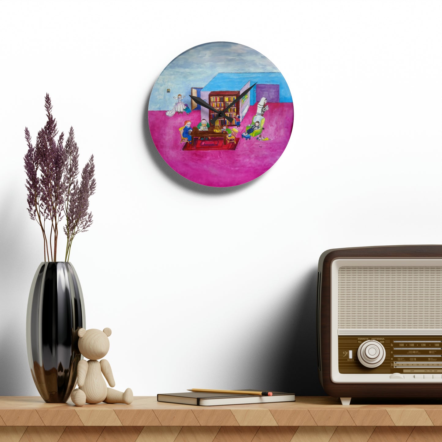 My Jewish Family Acrylic Wall Clock