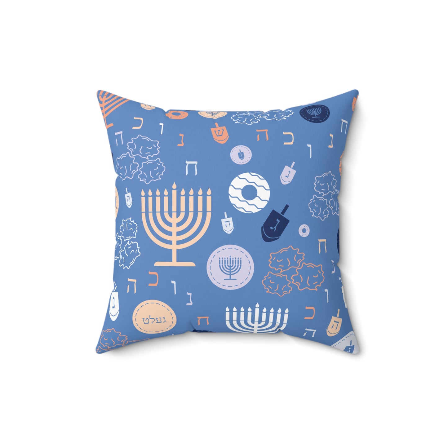 Blue Chanukah 5785 Spun Polyester Square Pillow
