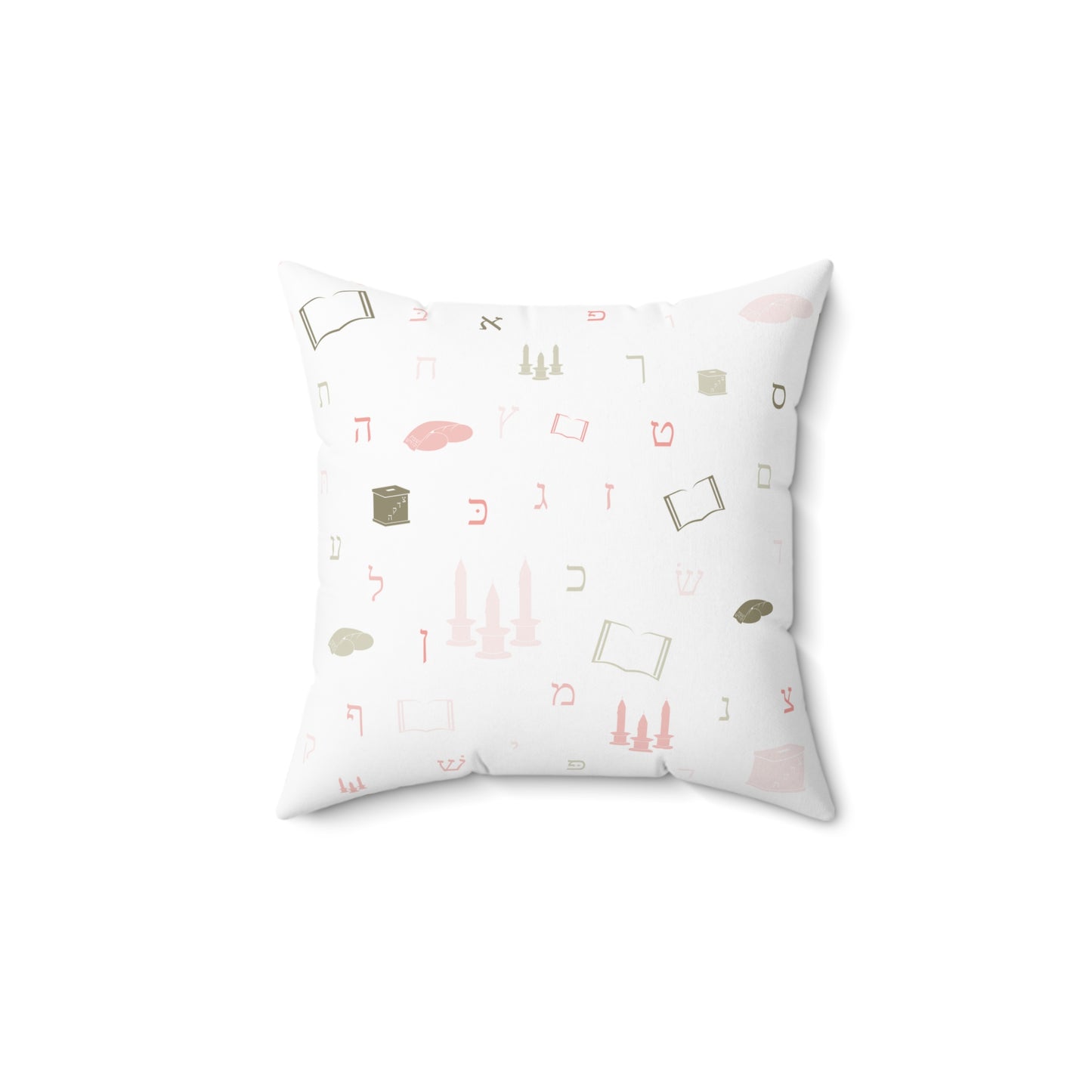Mitzvah Girl Aleph Beis - Faux Suede Square Pillow