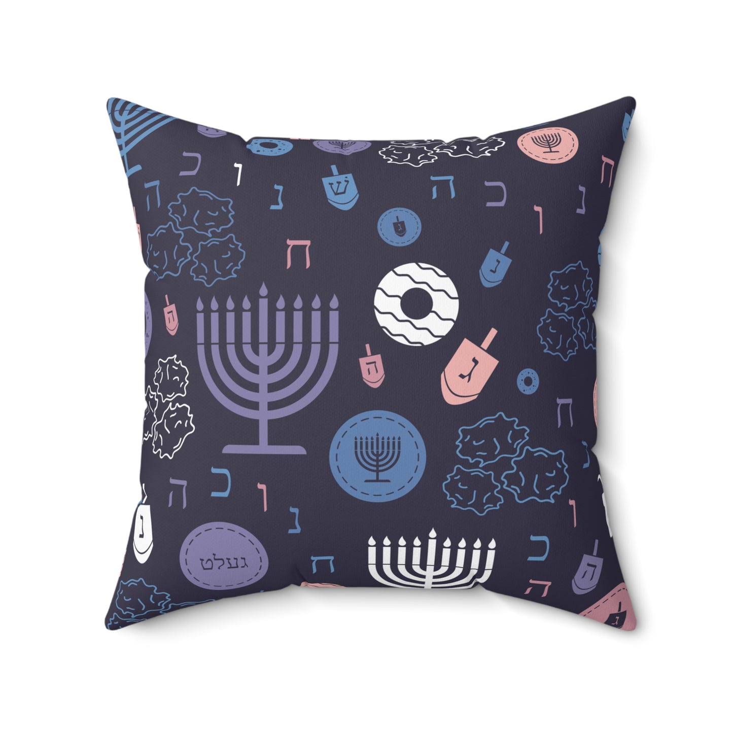 Warm Sunset Chanukah 5785 Spun Polyester Square Pillow