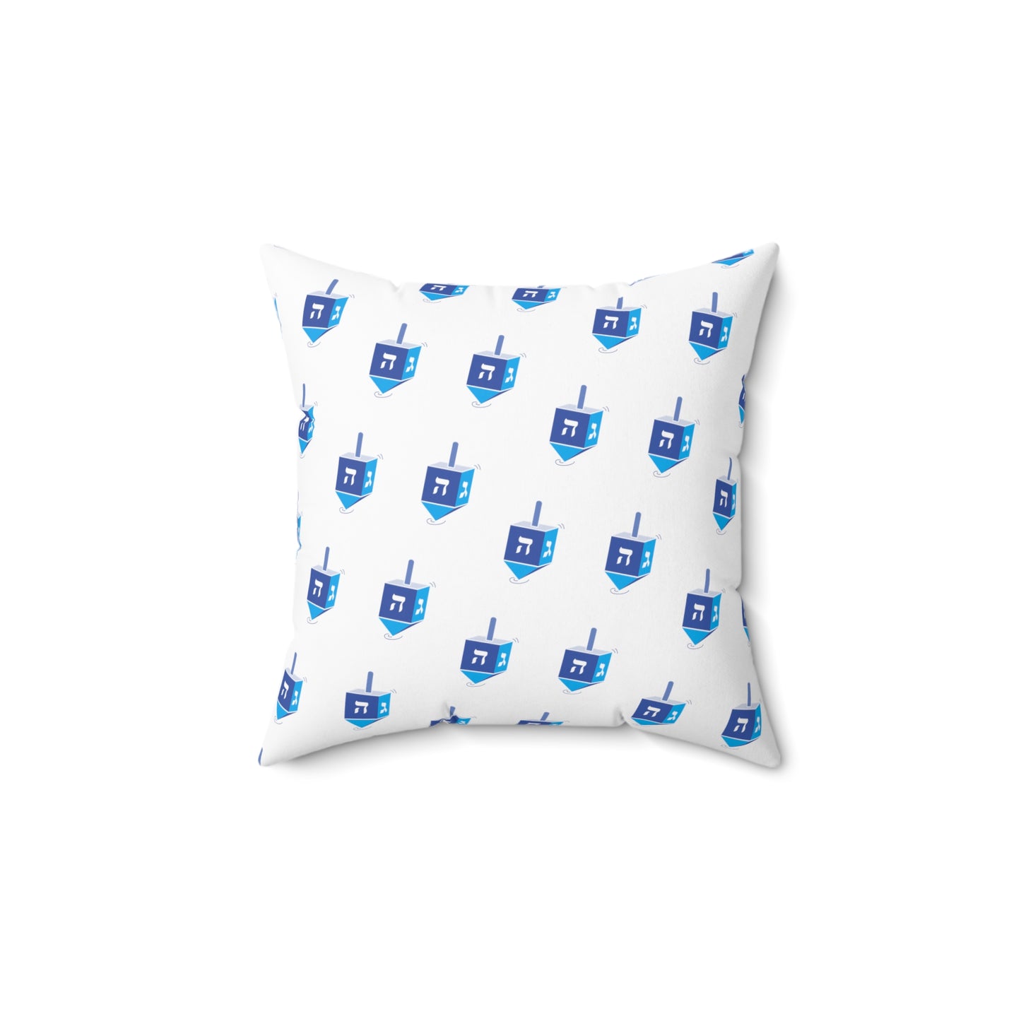 Blue Dreidels - Faux Suede Square Pillow