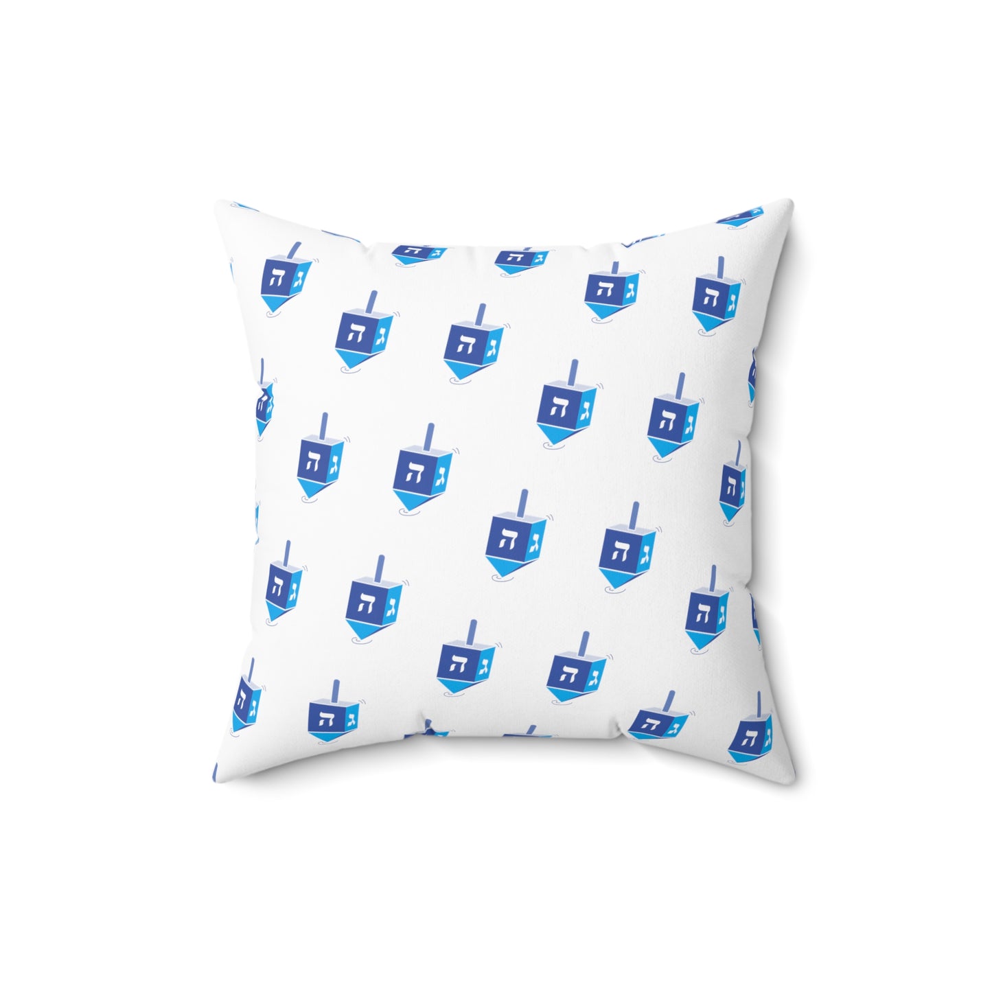 Blue Dreidels - Faux Suede Square Pillow