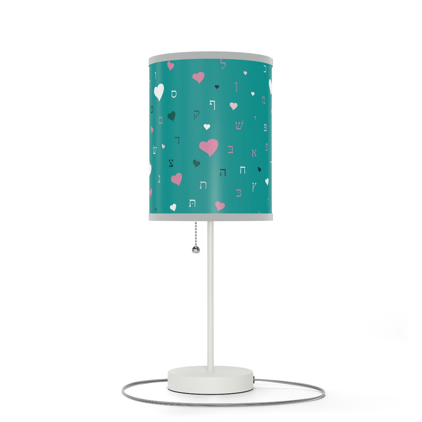 Green Heart Aleph Beis - Lamp on a Stand, US|CA plug