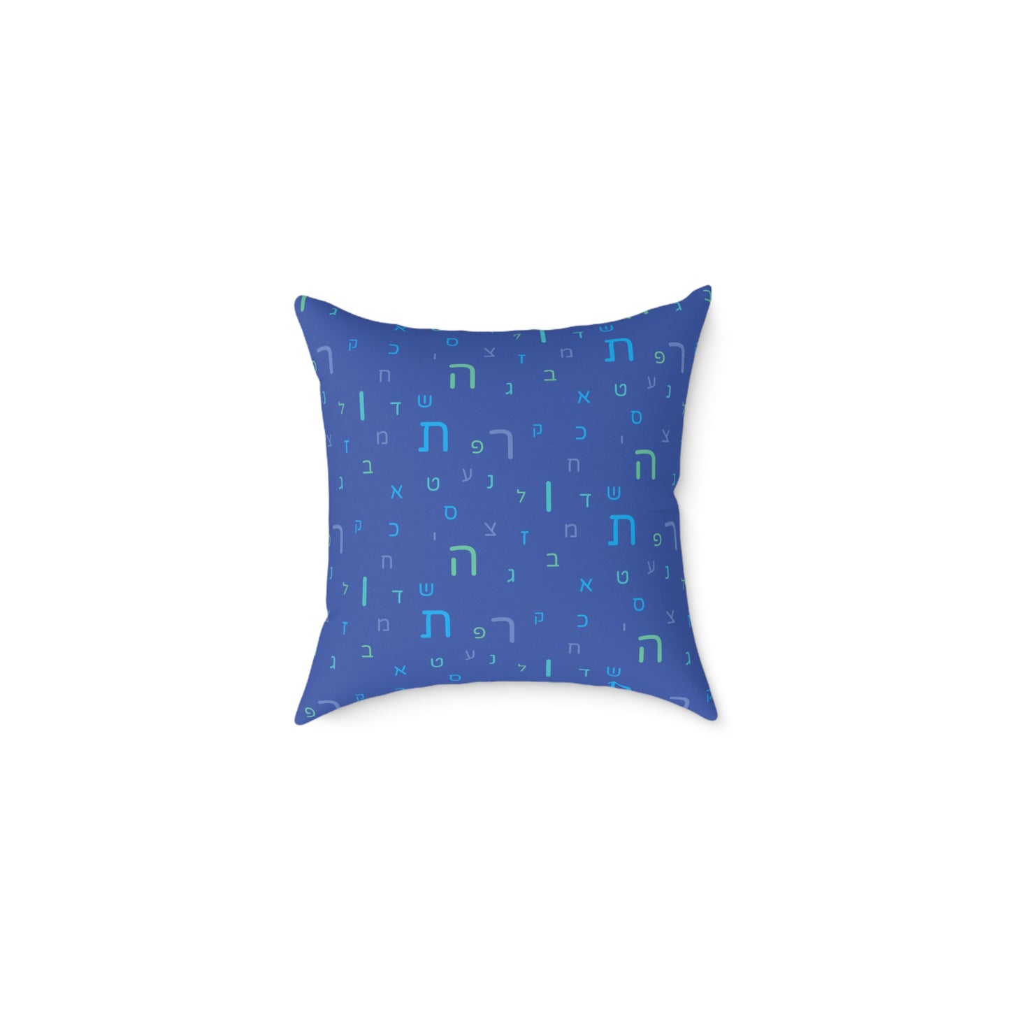 Blue Aleph Beis Spun Polyester Pillow