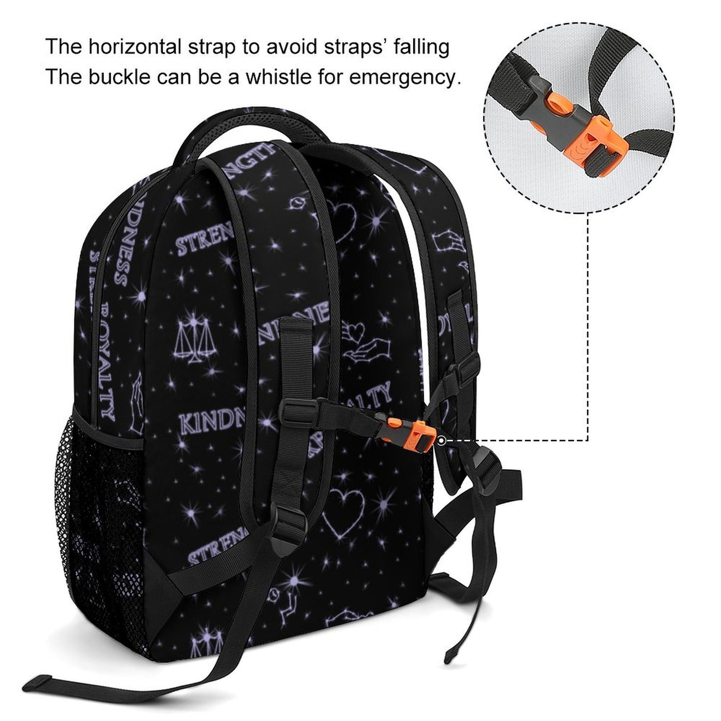 "Kindness • Strength • Royalty” Hebrew Values Children's Backpack