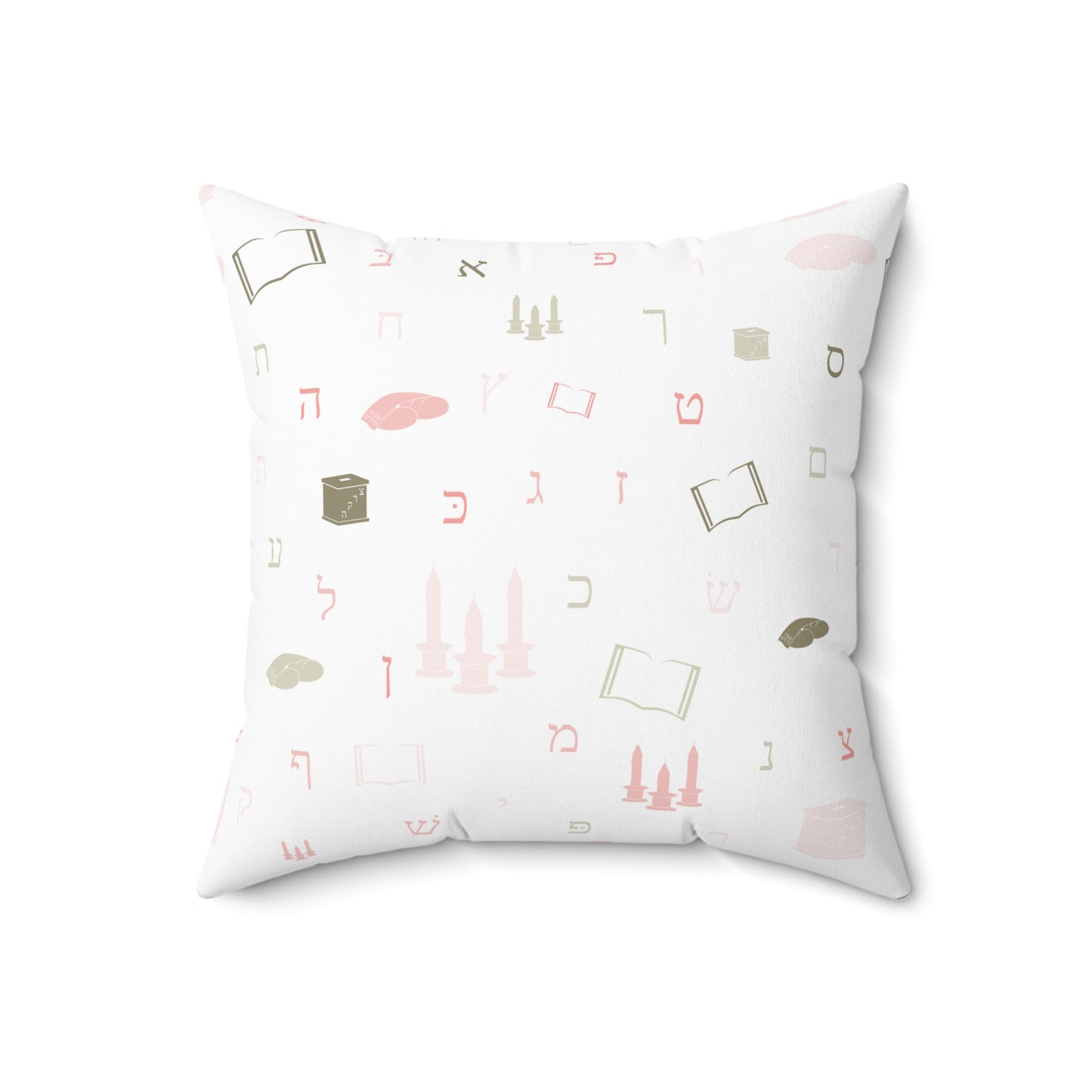 Mitzvah Girl Aleph Beis - Faux Suede Square Pillow