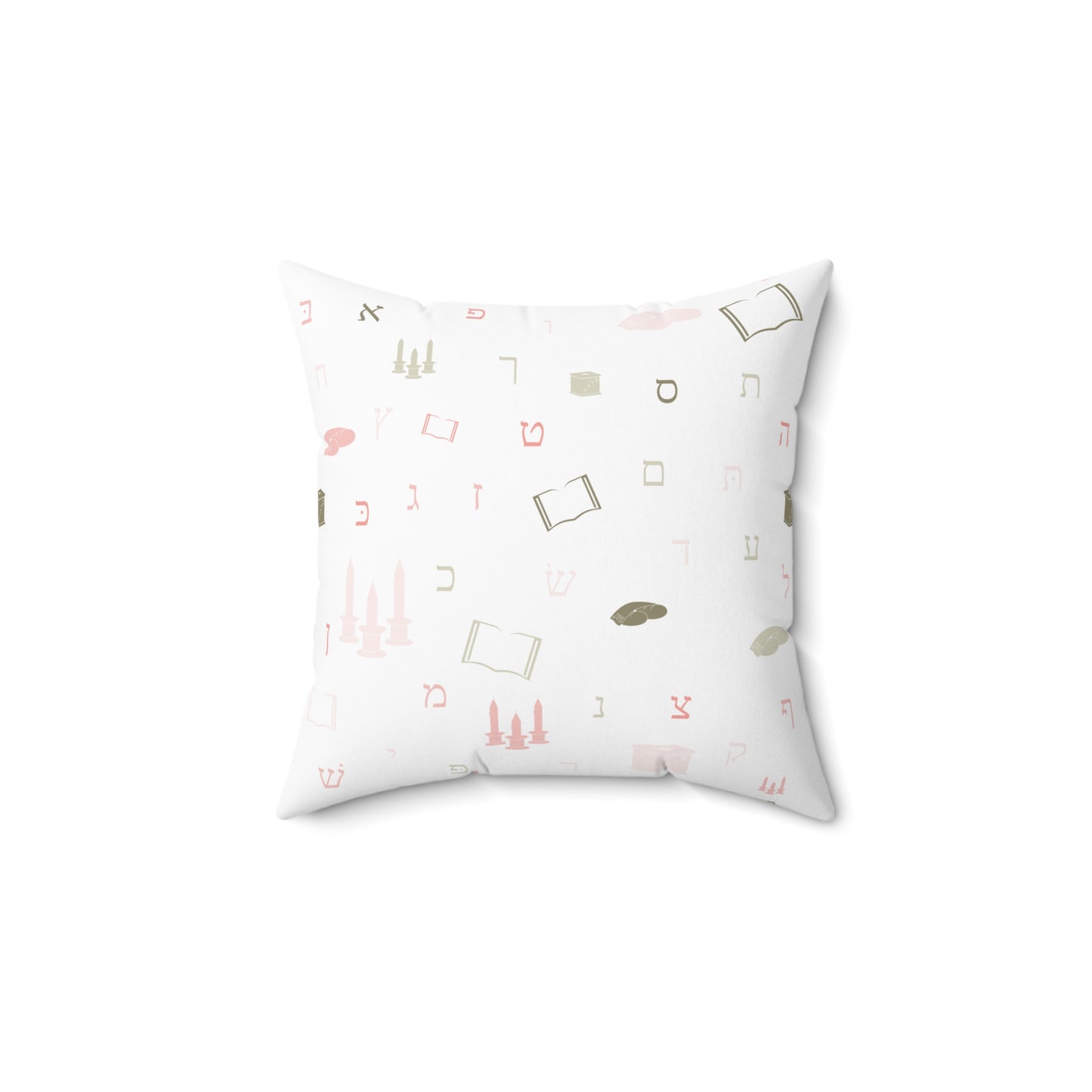 Mitzvah Girl Aleph Beis - Faux Suede Square Pillow