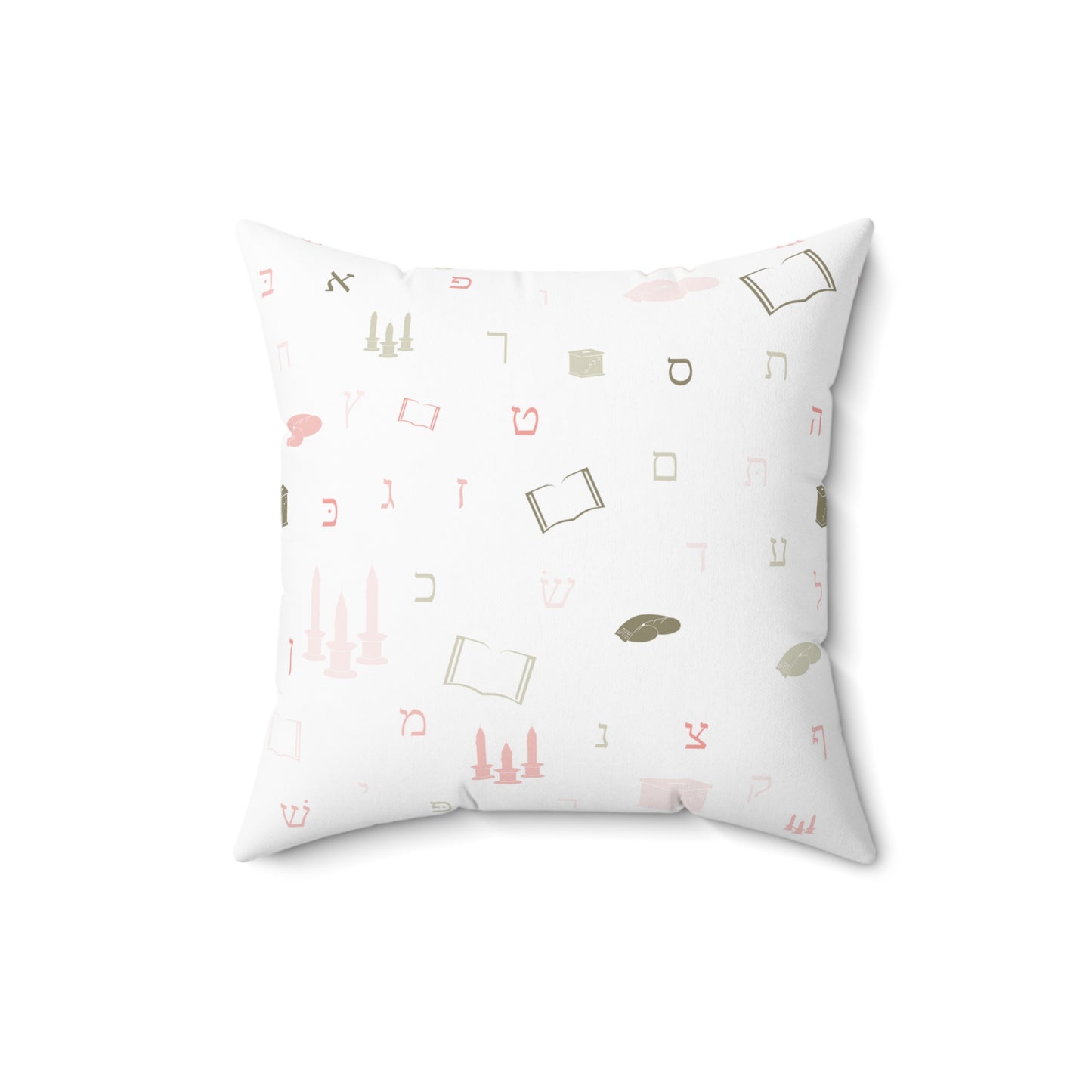 Mitzvah Girl Aleph Beis - Faux Suede Square Pillow