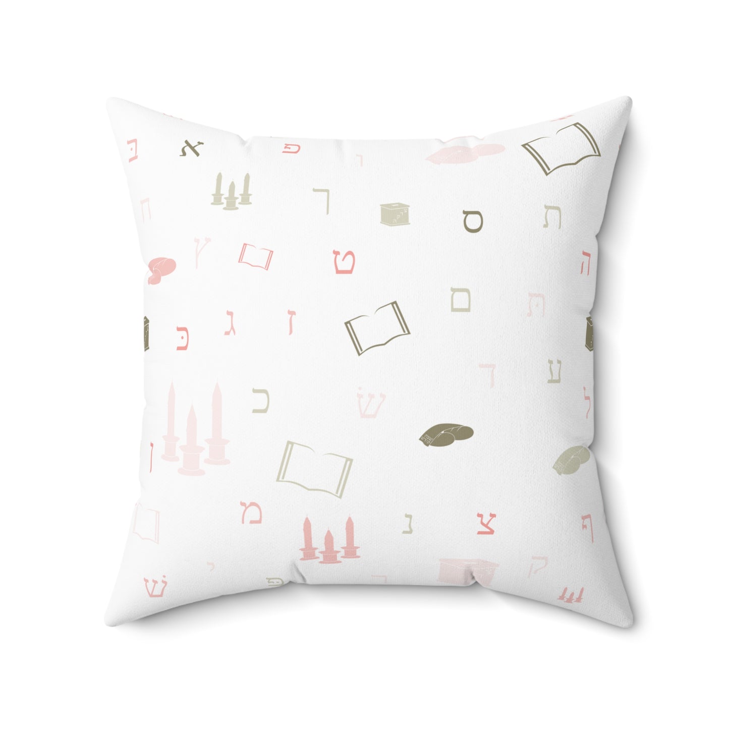 Mitzvah Girl Aleph Beis - Faux Suede Square Pillow