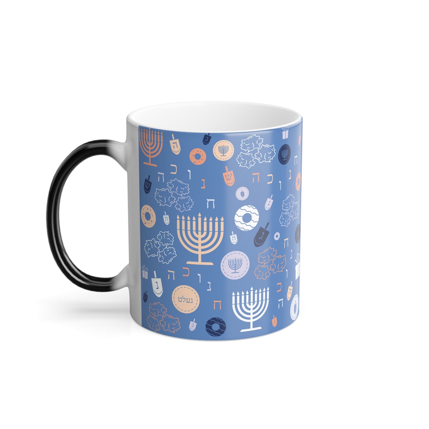 Blue Chanukah 5785 Color Morphing Mug, 11oz
