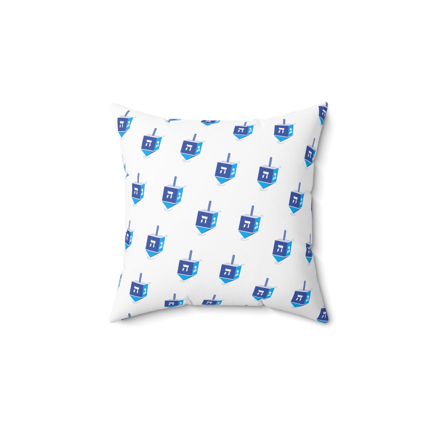 Blue Dreidels - Faux Suede Square Pillow