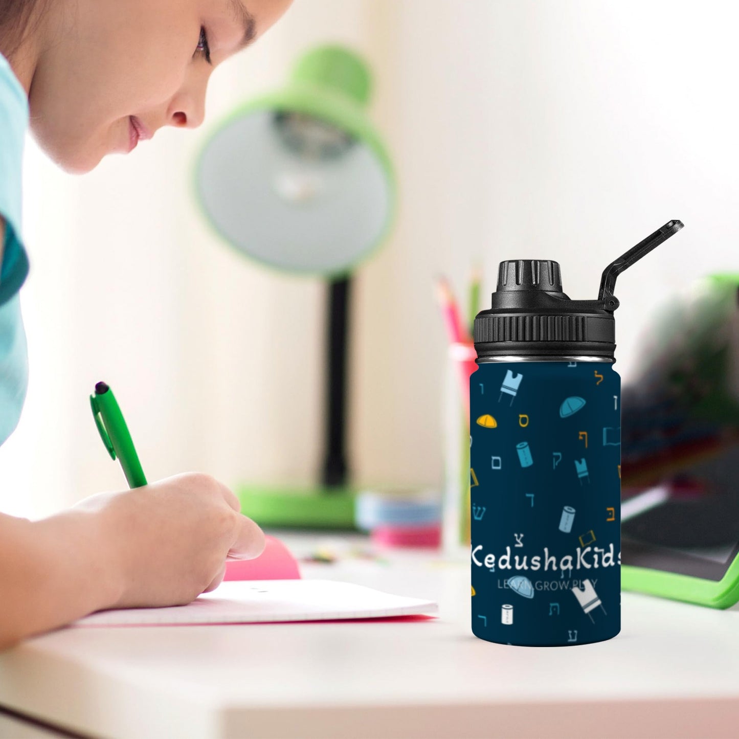 Mitzvah Boy Kids Water Bottle with Chug Lid (12 oz)