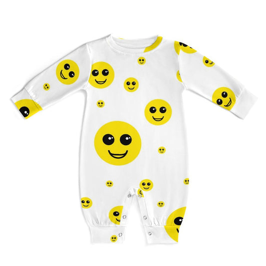 Smiley Long Sleeve Baby Romper