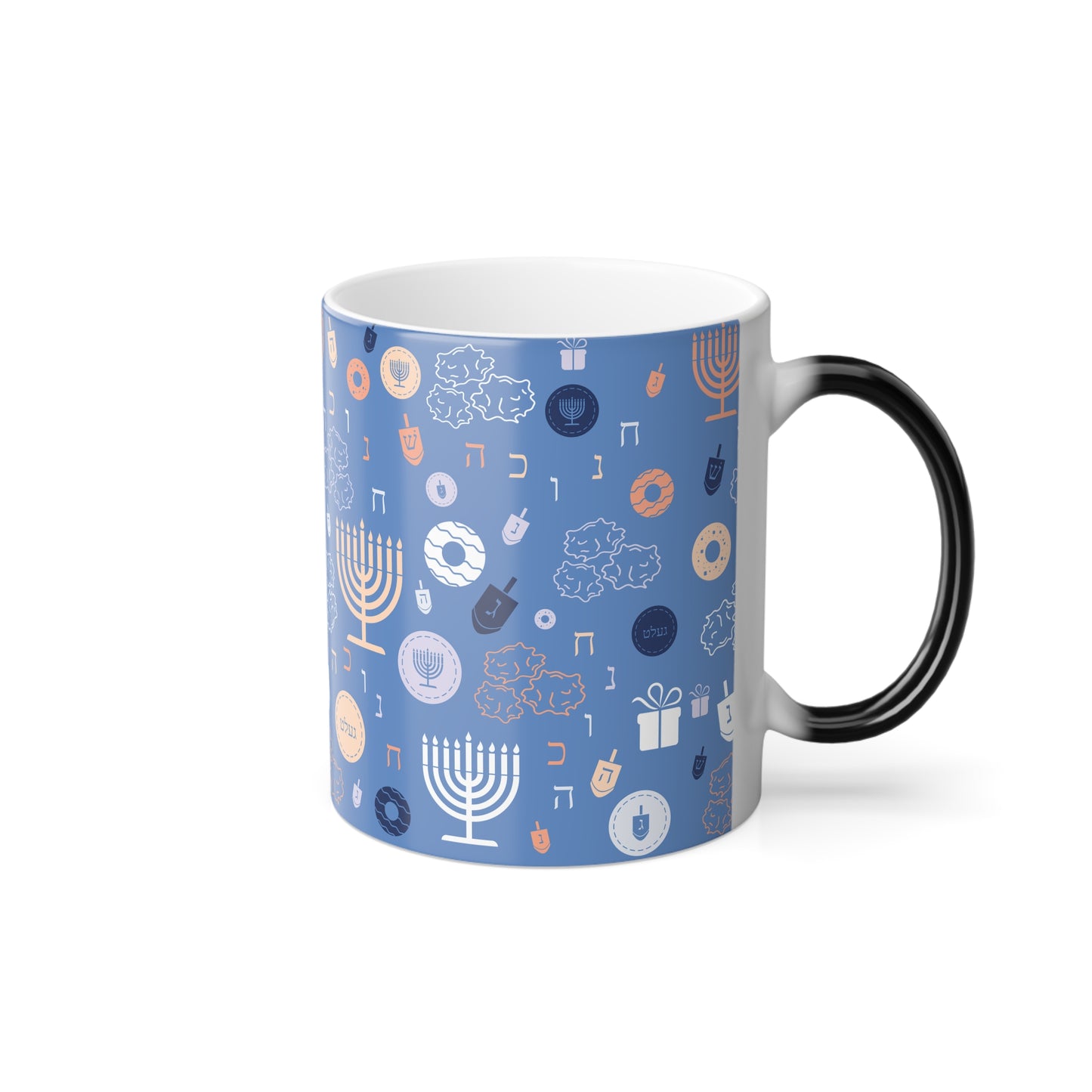 Blue Chanukah 5785 Color Morphing Mug, 11oz