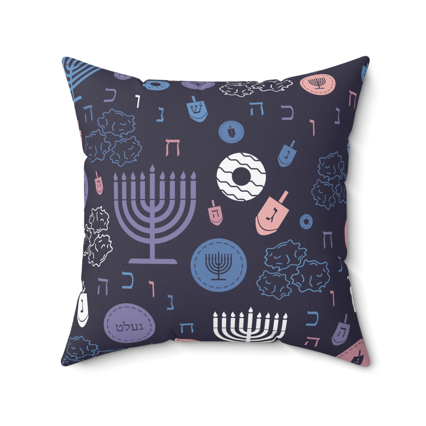 Warm Sunset Chanukah 5785 Spun Polyester Square Pillow