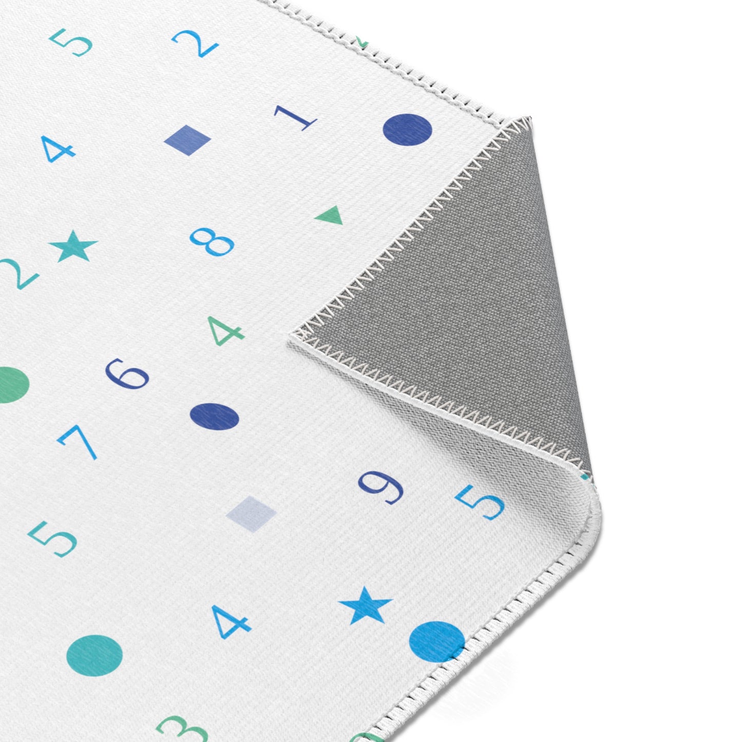 Light Blue Shapes Area Rugs