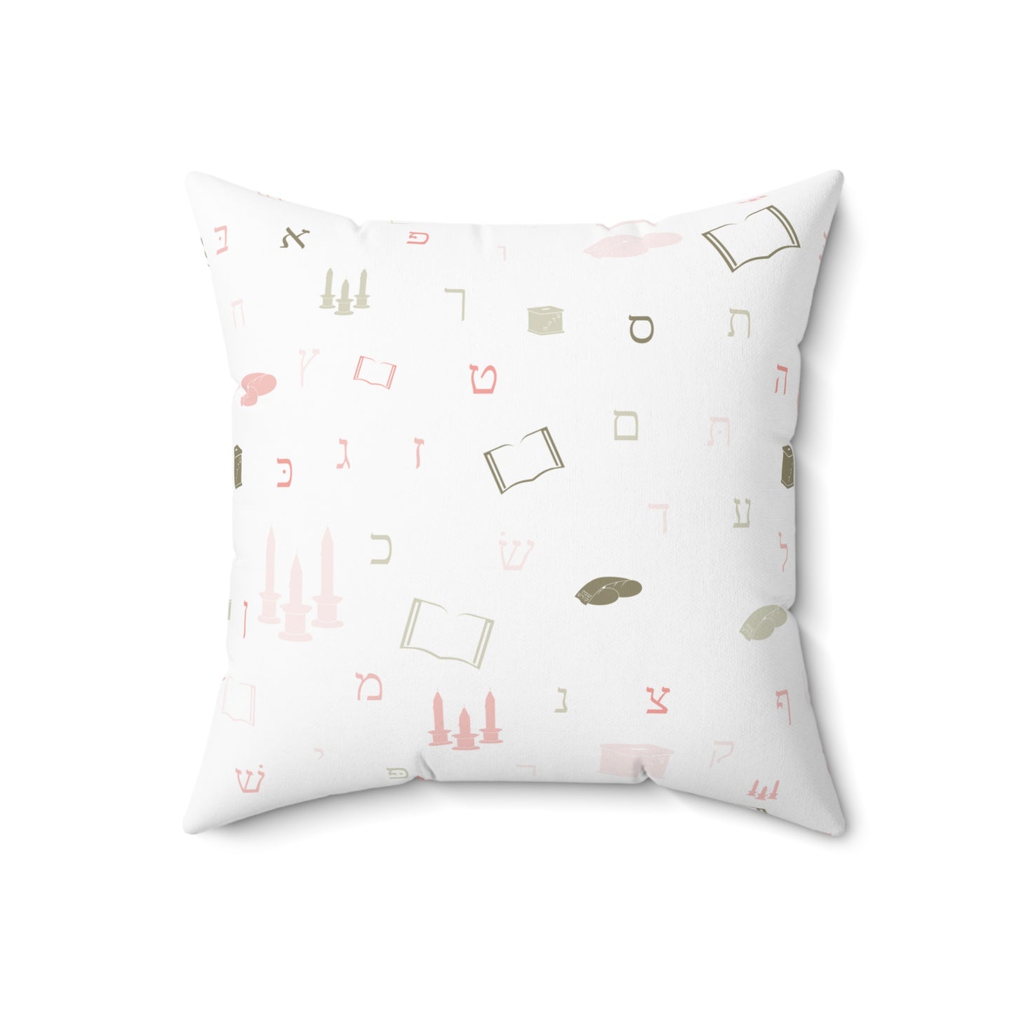 Mitzvah Girl Aleph Beis - Faux Suede Square Pillow