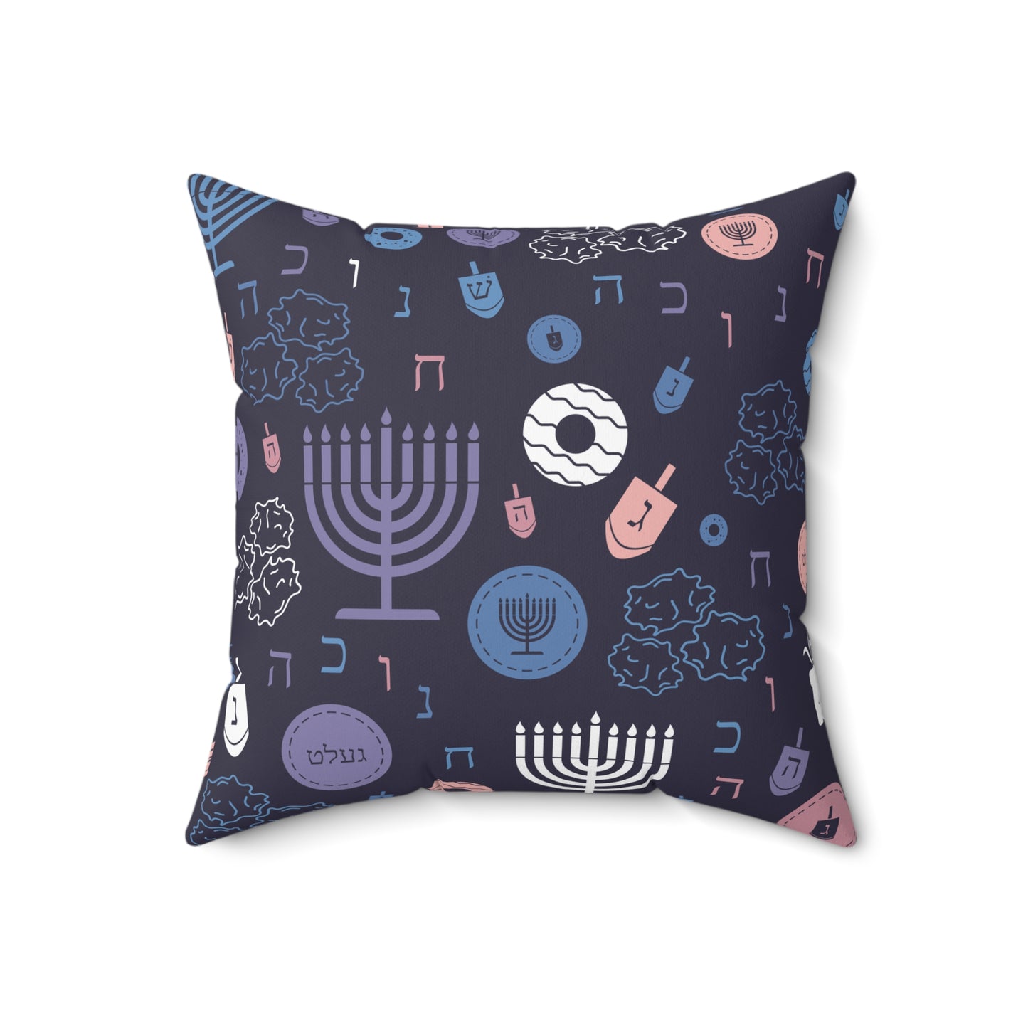 Warm Sunset Chanukah 5785 Spun Polyester Square Pillow