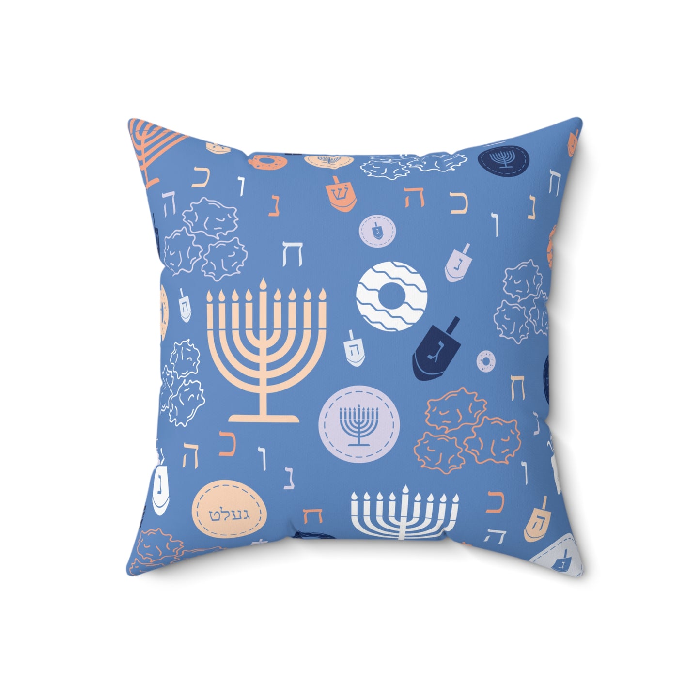 Blue Chanukah 5785 Spun Polyester Square Pillow