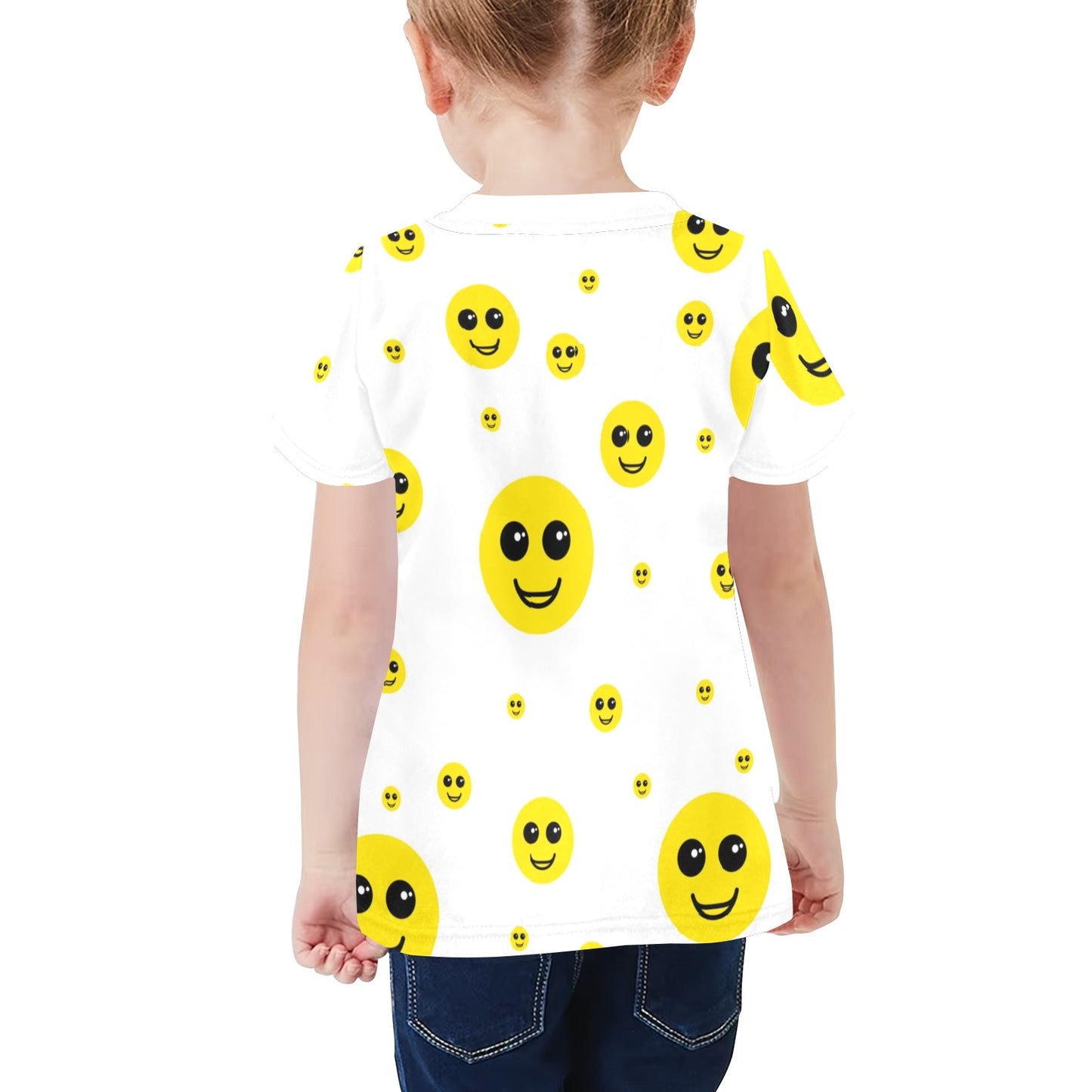 Smiley Toddlers All Over Print Crew Neck T-Shirt (Model T40-2)
