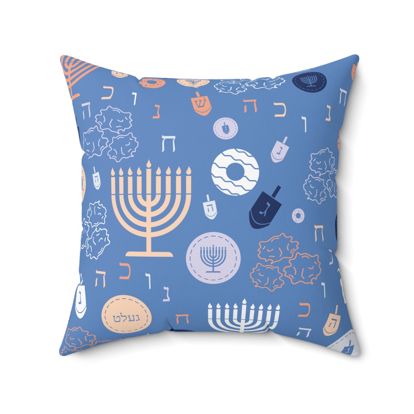 Blue Chanukah 5785 Spun Polyester Square Pillow