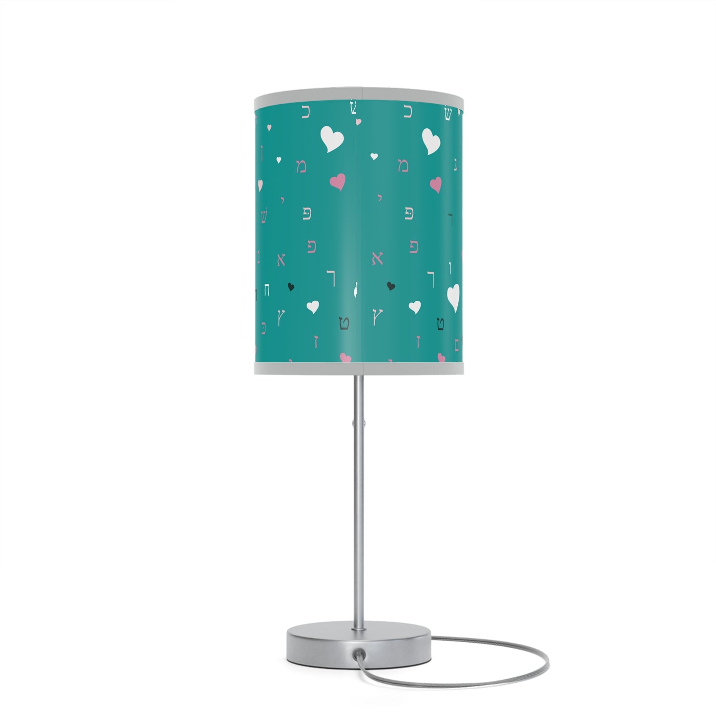 Green Heart Aleph Beis - Lamp on a Stand, US|CA plug