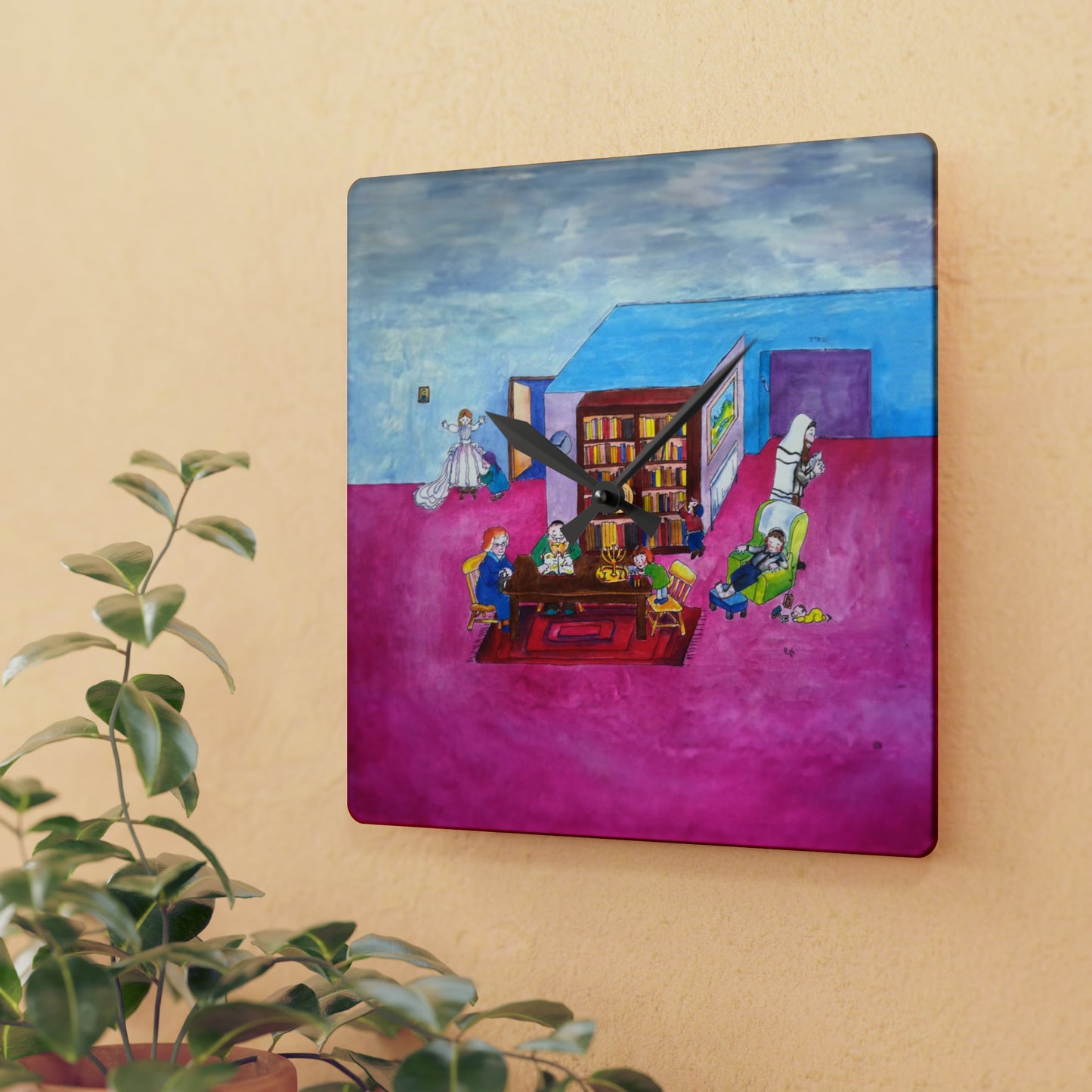 My Jewish Family Acrylic Wall Clock