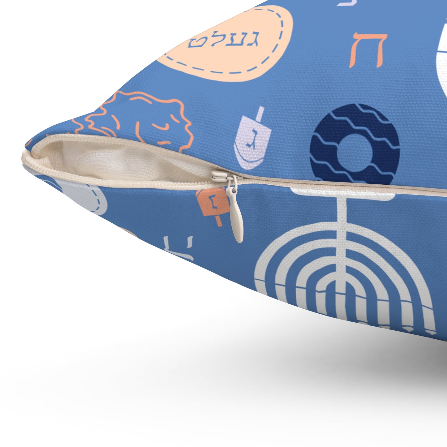 Blue Chanukah 5785 Spun Polyester Square Pillow