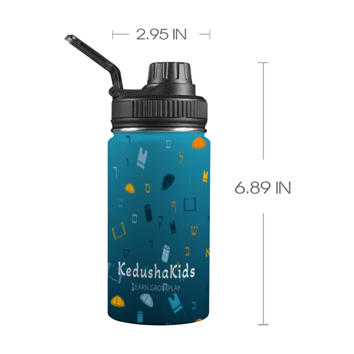 Mitzvah Boy Kids Water Bottle with Chug Lid (12 oz)