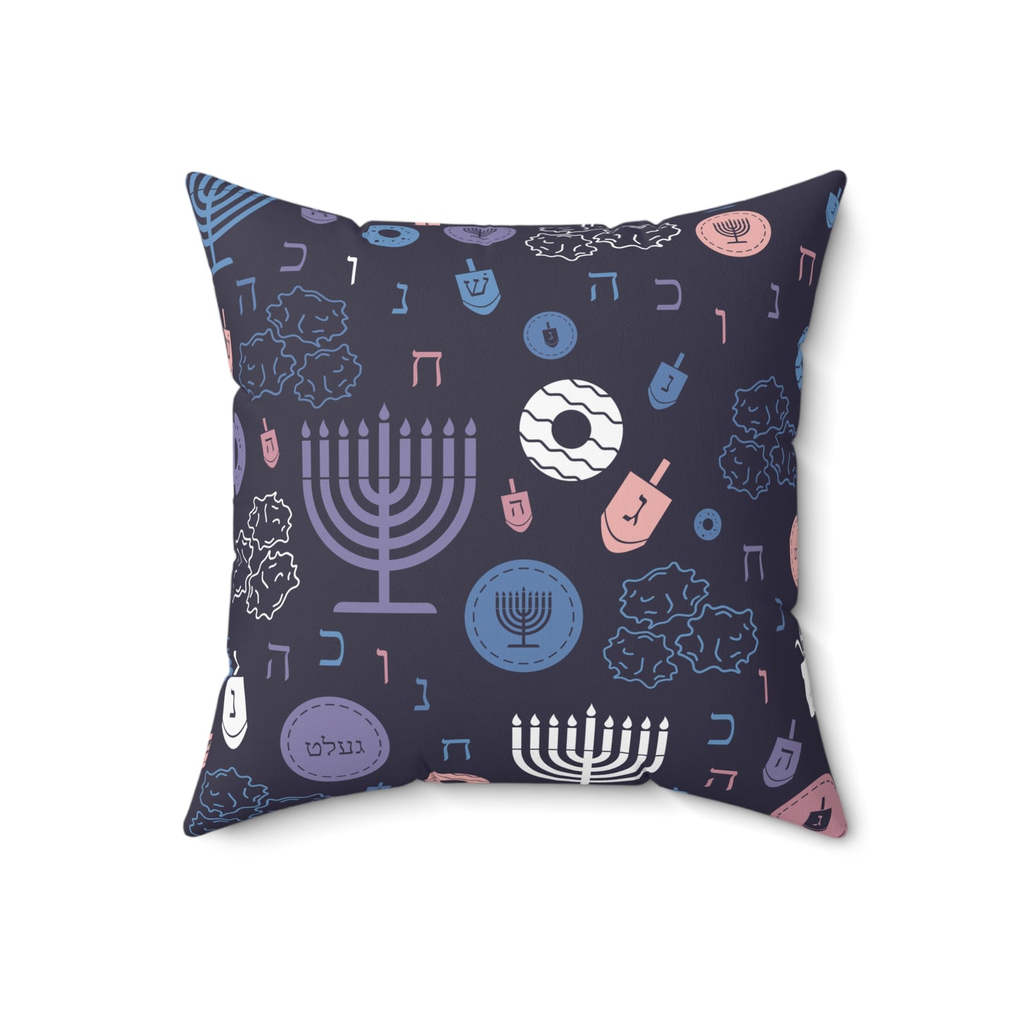 Warm Sunset Chanukah 5785 Spun Polyester Square Pillow