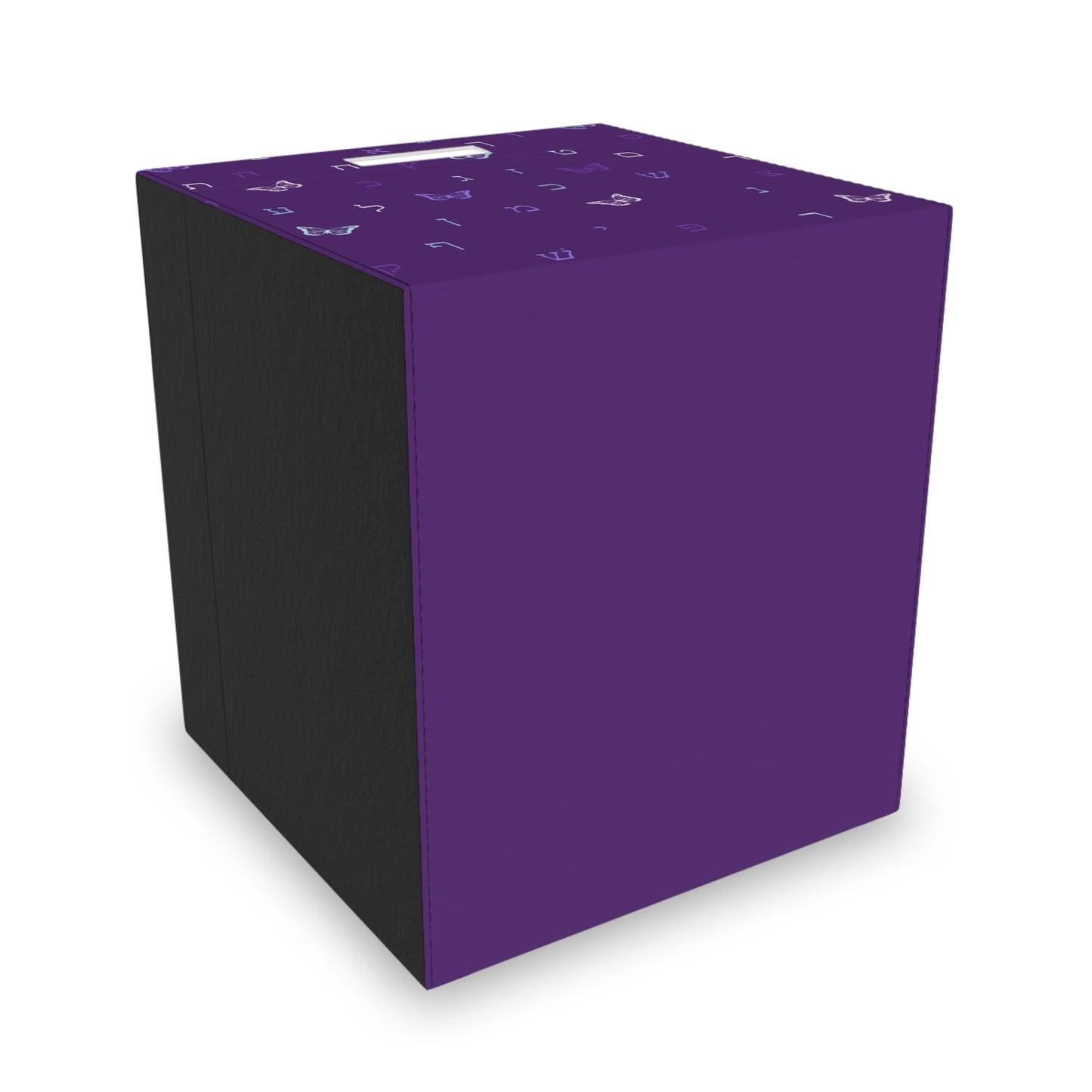Purple Aleph Beis Felt Storage Box