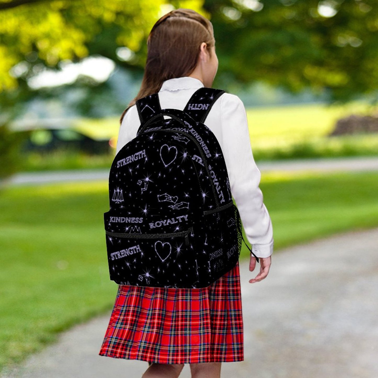 "Kindness • Strength • Royalty” Hebrew Values Children's Backpack