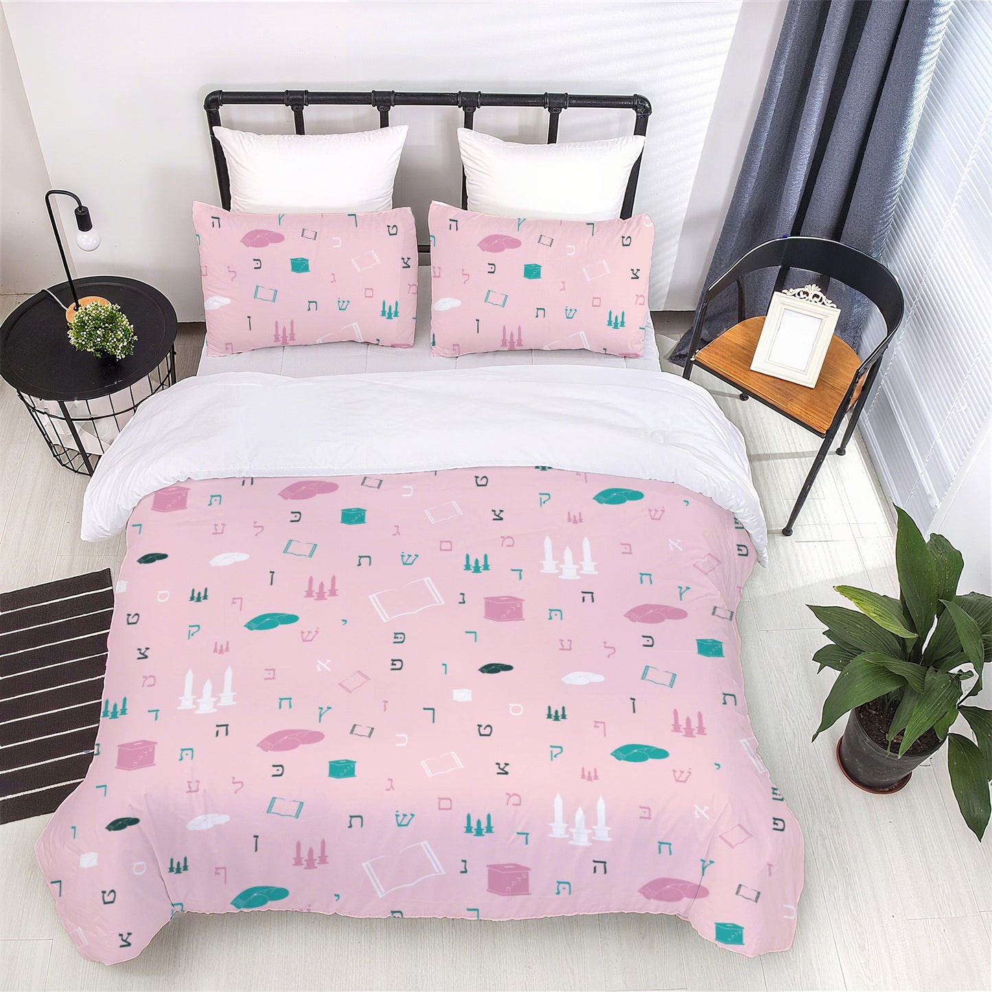 Mitzvah Girls in Pink | Jewish Girls Twin Bedding Set