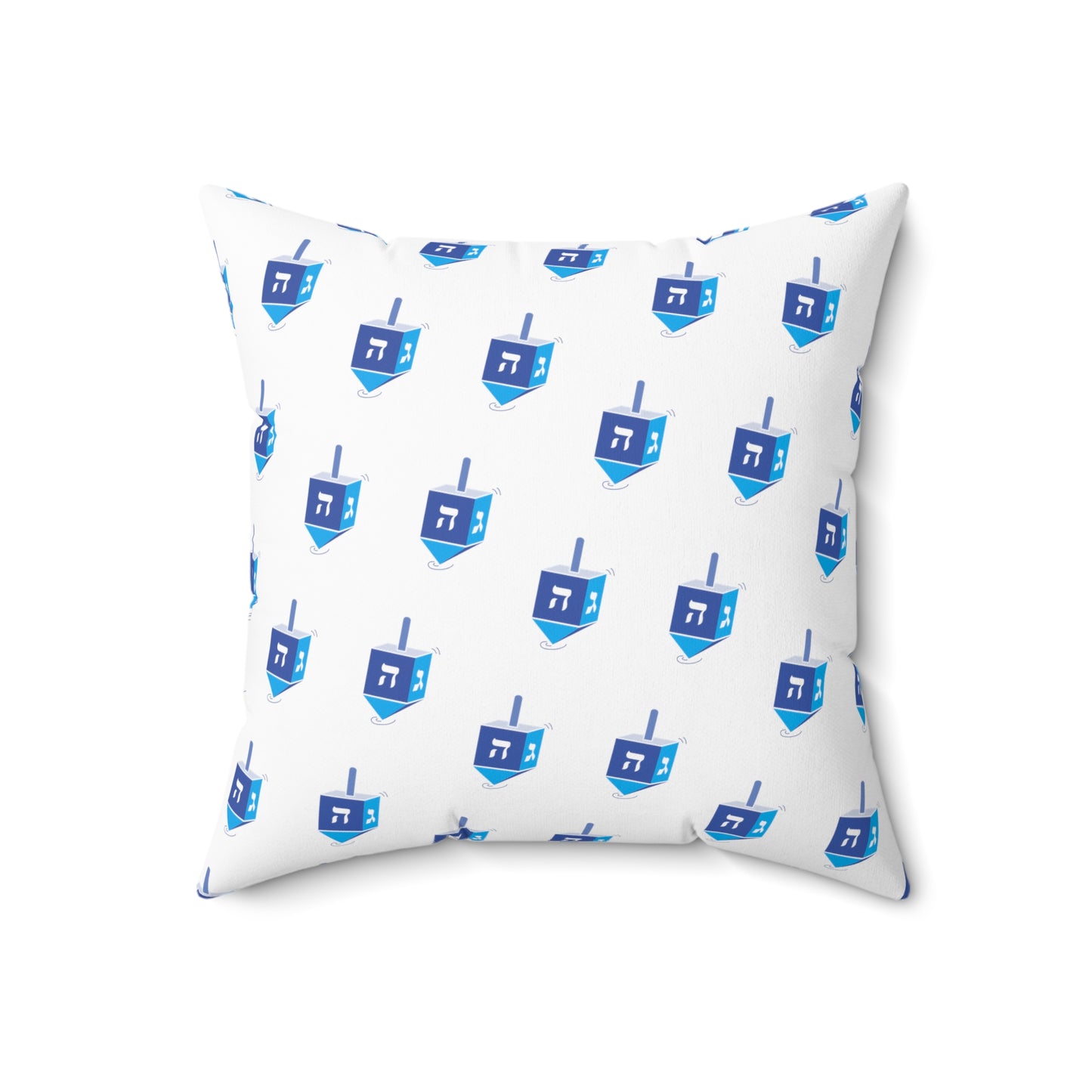 Blue Dreidels - Faux Suede Square Pillow