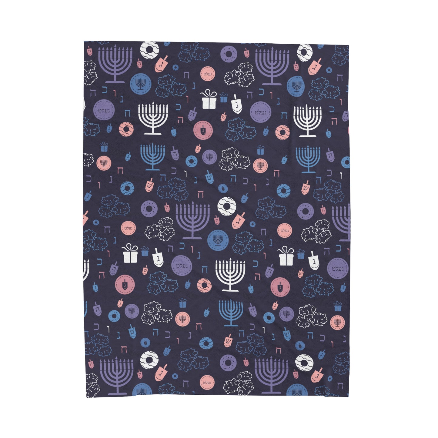 Warm Sunset Chanukah 5785 Velveteen Plush Blanket