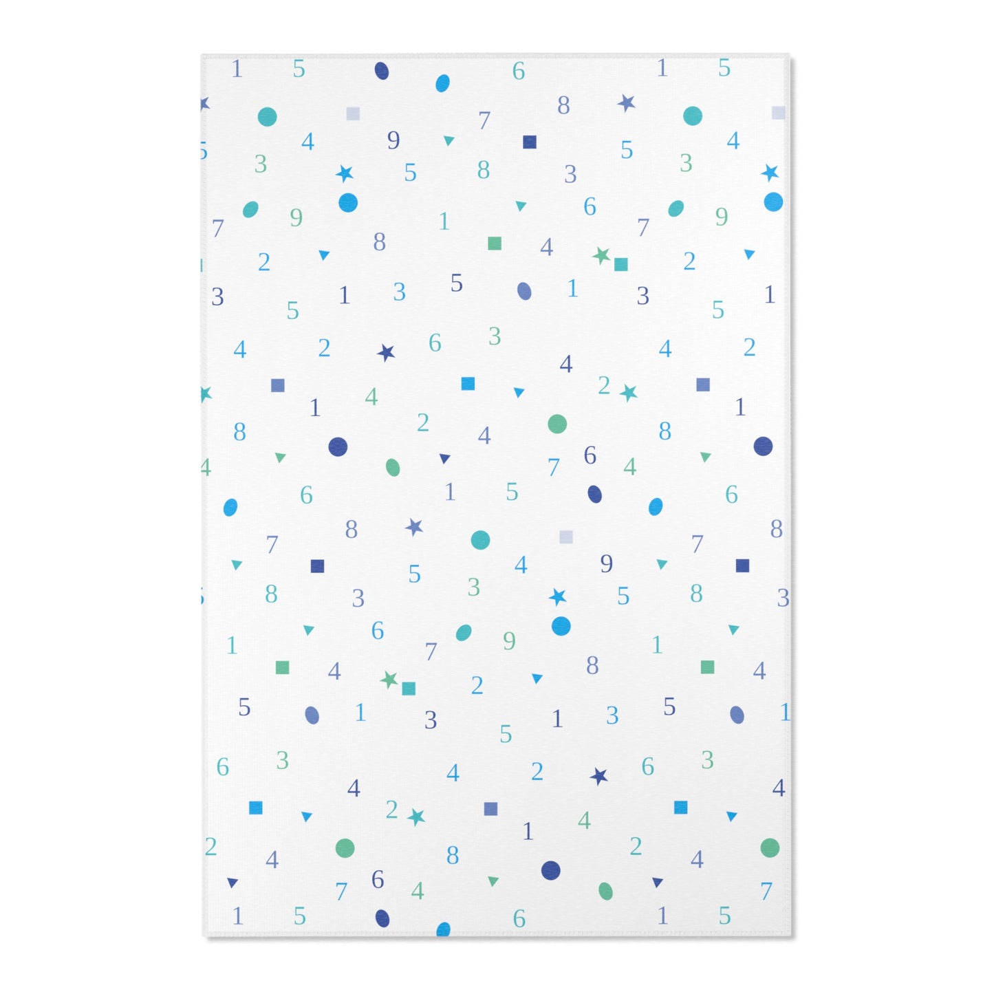 Light Blue Shapes Area Rugs
