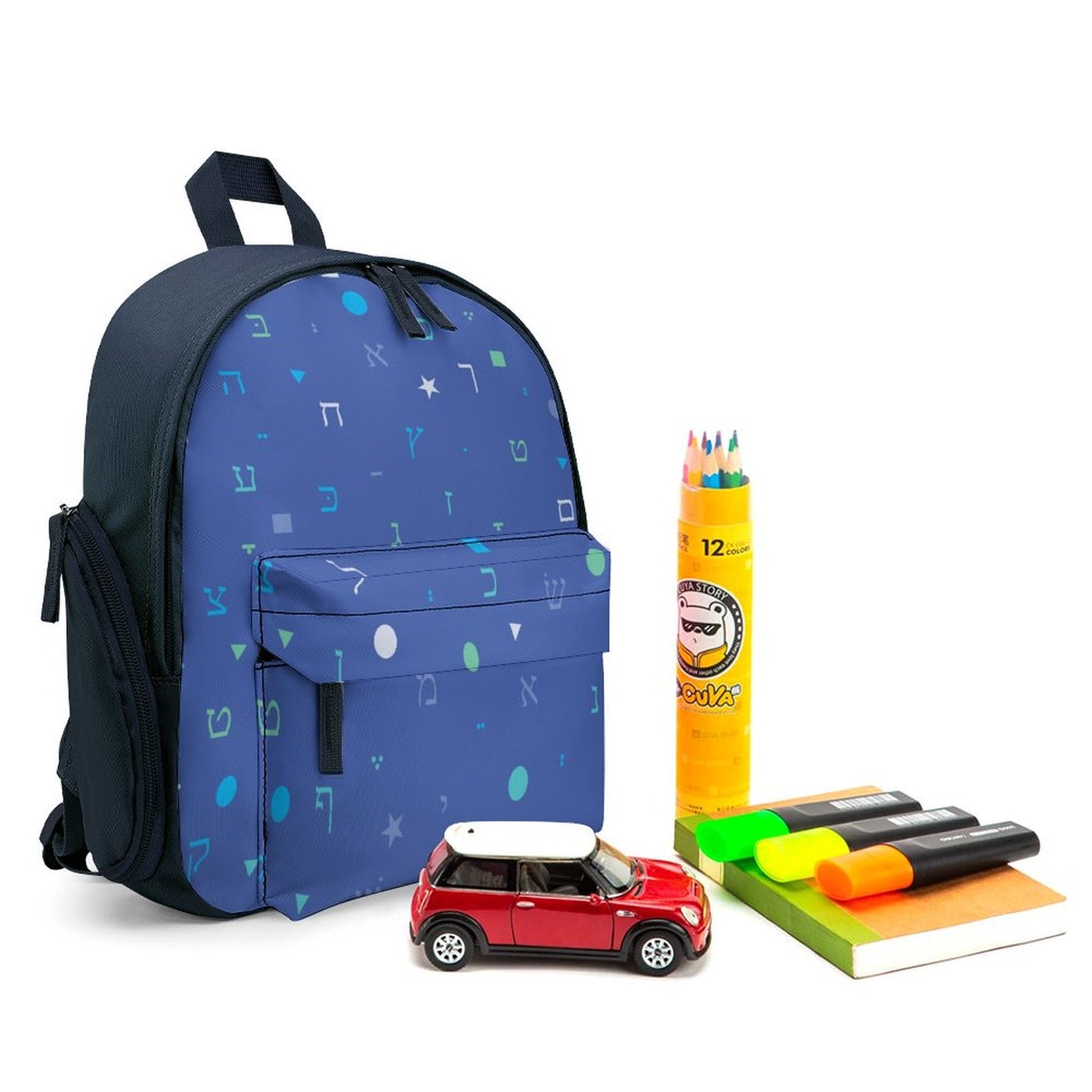 Aleph Beis and Shapes Blue Toddler's Schoolbag