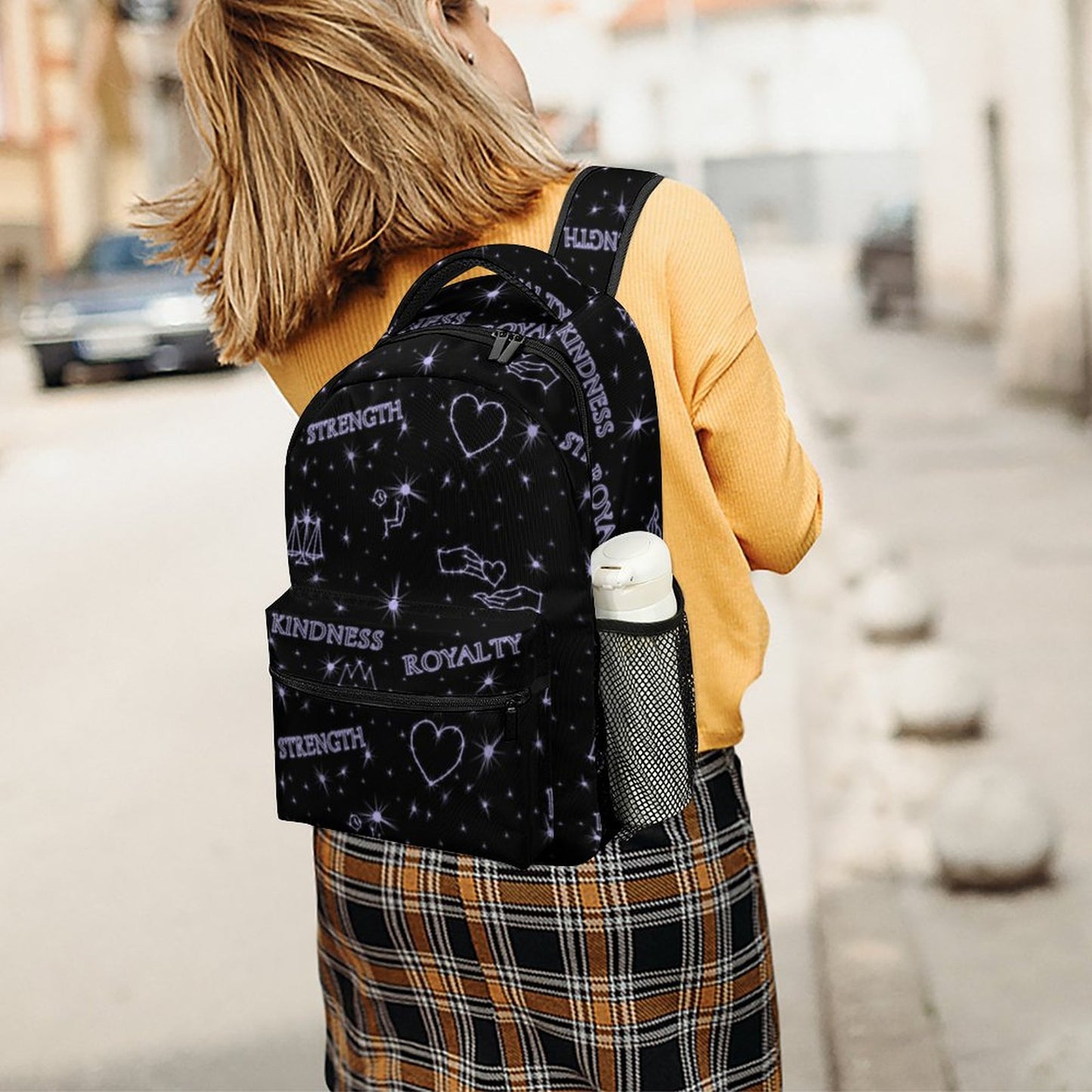 "Kindness • Strength • Royalty” Hebrew Values Children's Backpack