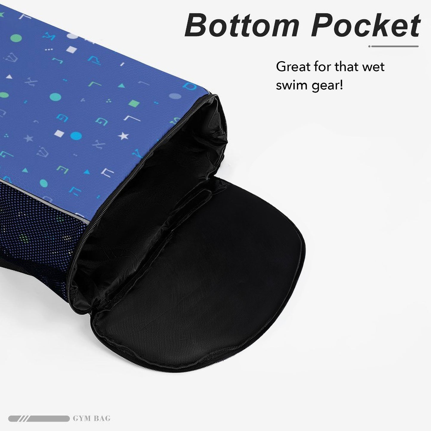 Aleph Beis Shapes | Jewish Kids Drawstring Bag