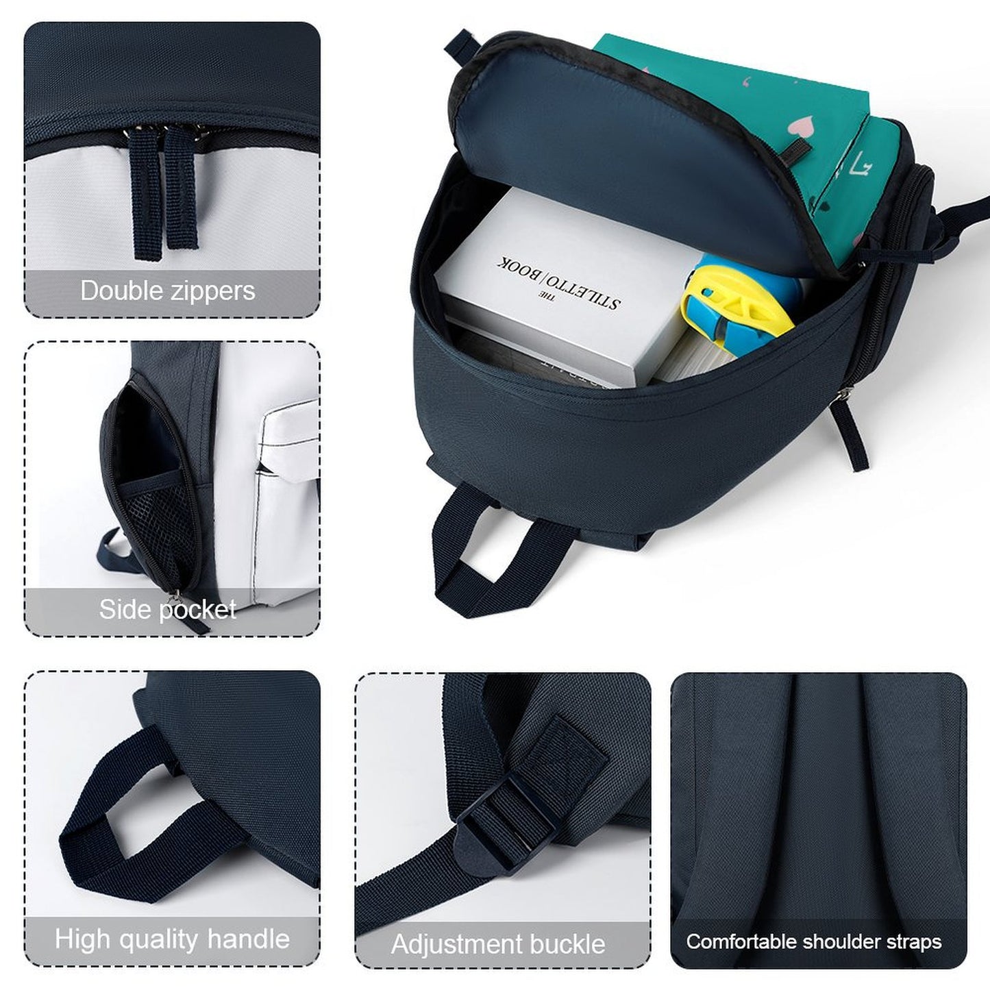 Green Hearts Aleph Beis Toddler's Schoolbag